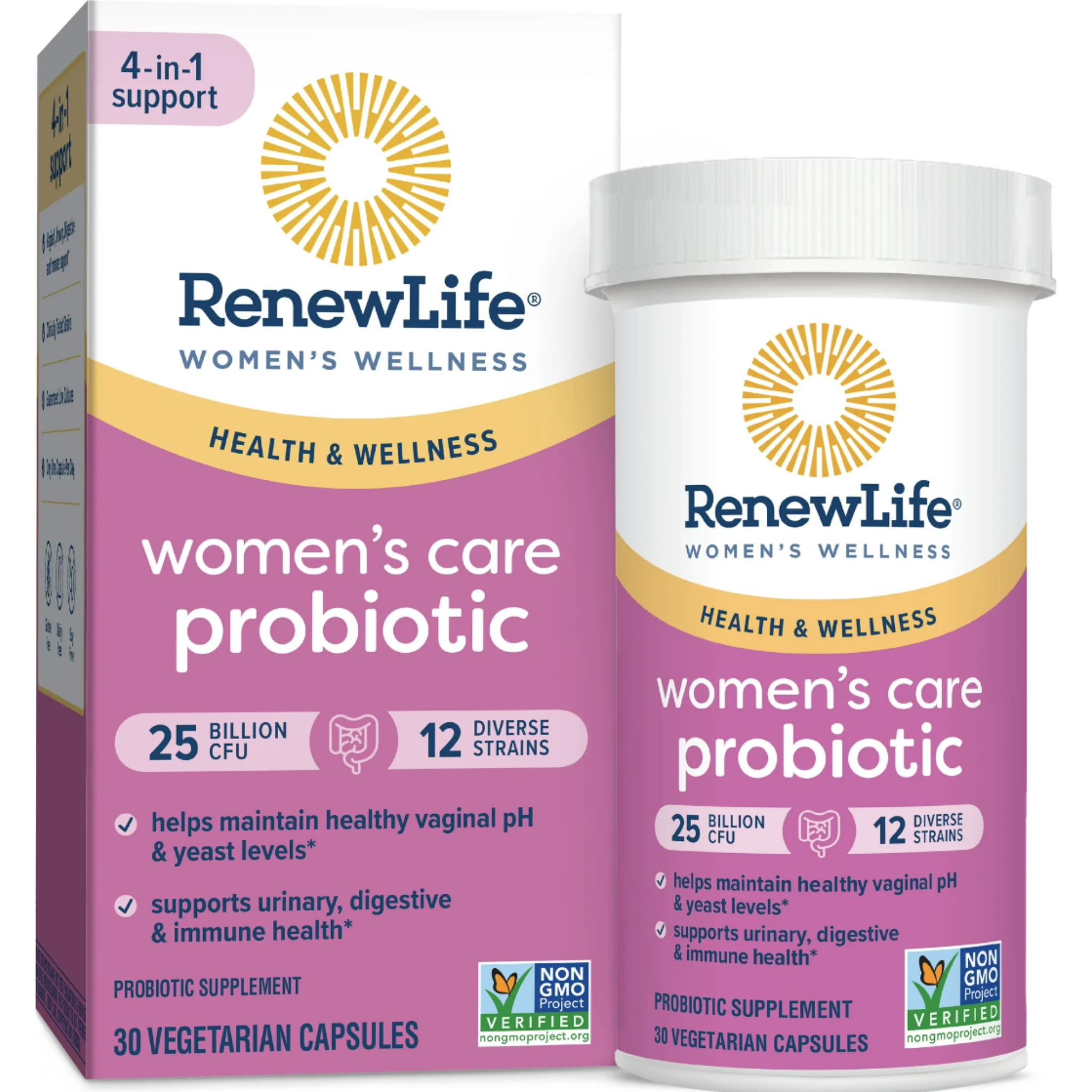 Renew Life Ultimate Flora Women's Care Health & Wellness Probiotic, 25 Billion CFU, 30 Capsules