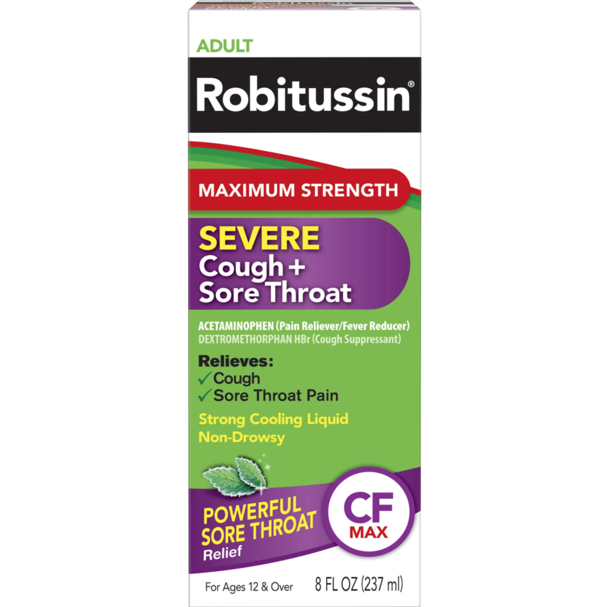 Robitussin Adult Max Strength Severe Cough and Cold Medicine Syrup, 8 Fl Oz