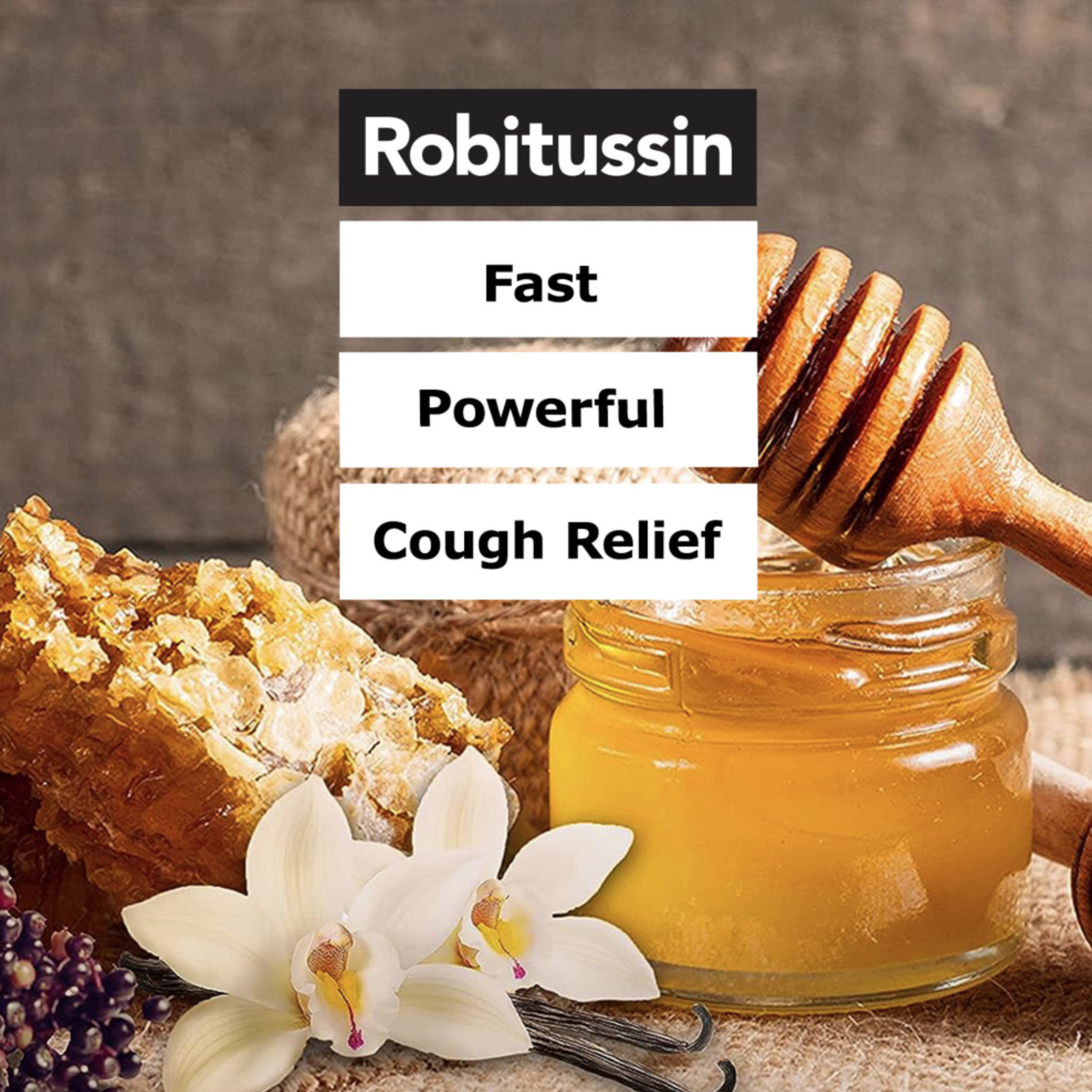 Robitussin Nighttime Max Strength Cough Congestion DM and Cold Medicine, Honey Syrup, 4 fl oz