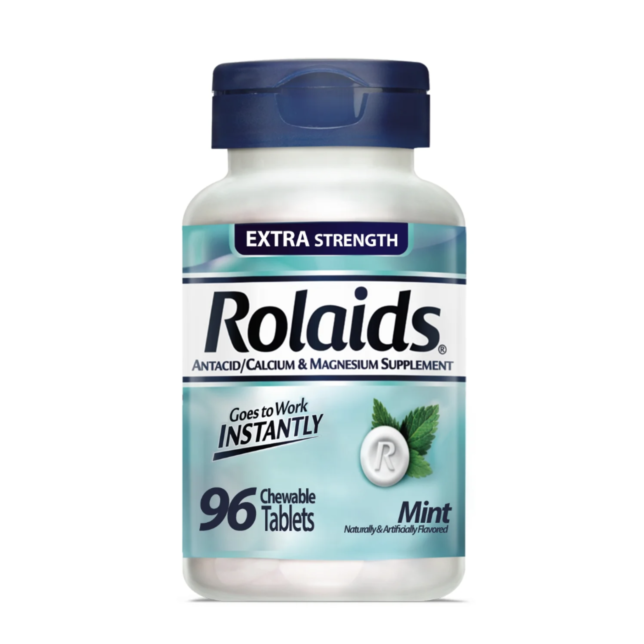 Rolaids Extra Strength Antacid, 96 Chewable Tablets, Mint Flavor, Extra Strength Heartburn Relief