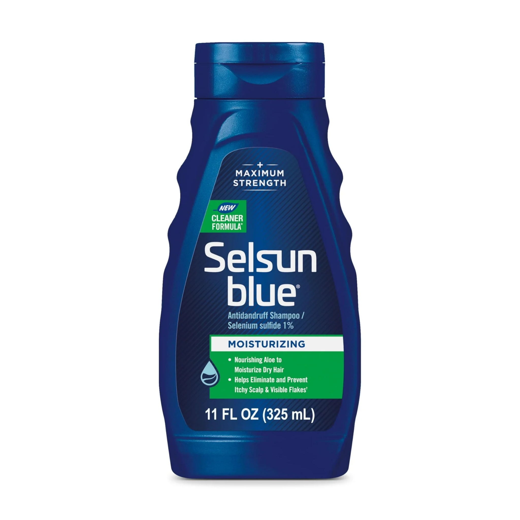 Selsun Blue, Moisturizing Anti-Dandruff Shampoo, Maximum Strength Scalp Treatment with Selenium Sulfide, 11 fl. oz