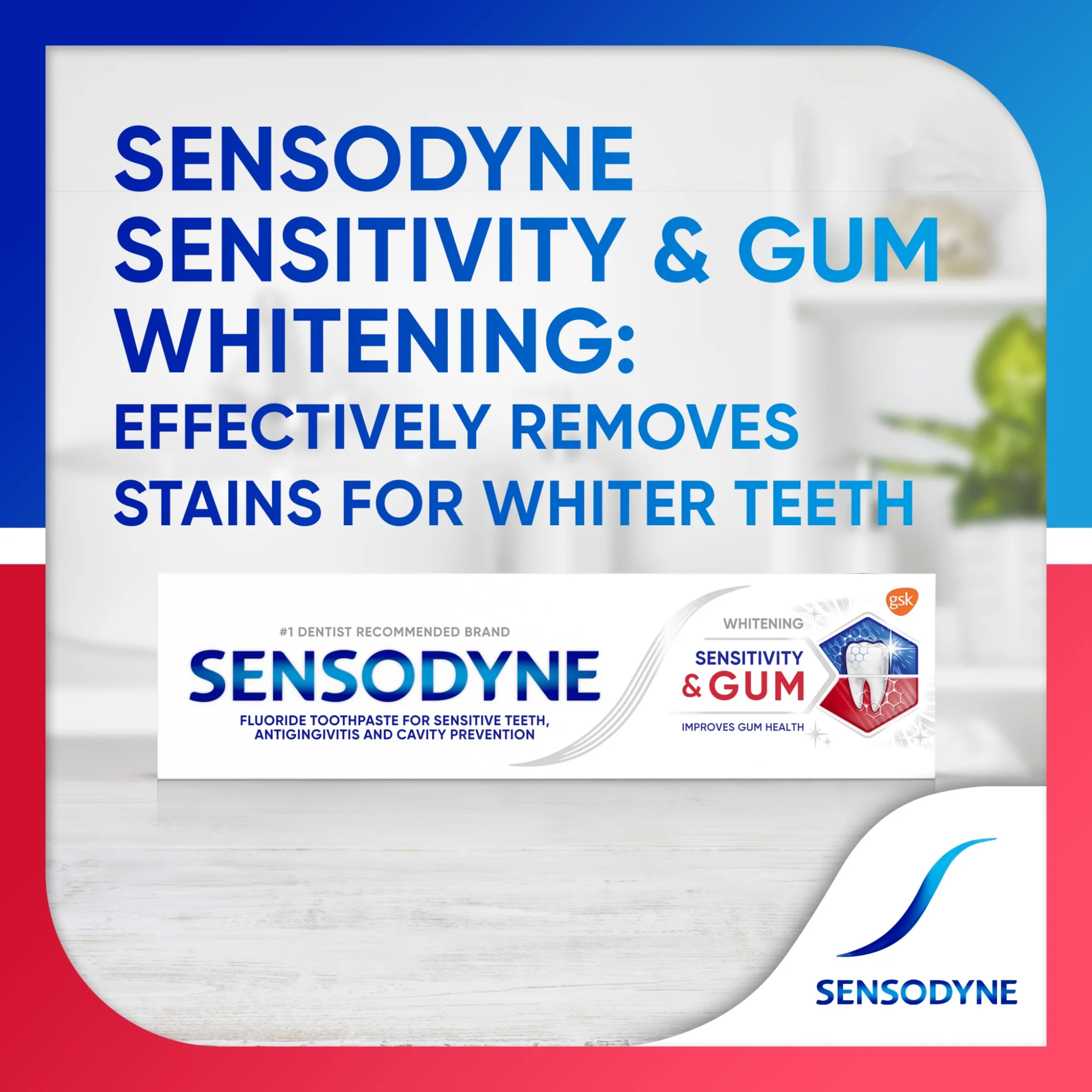 Sensitivity & Gum Whitening Toothpaste, Sensitive Teeth and Gum Care for a Brighter Smile, 3.4 oz