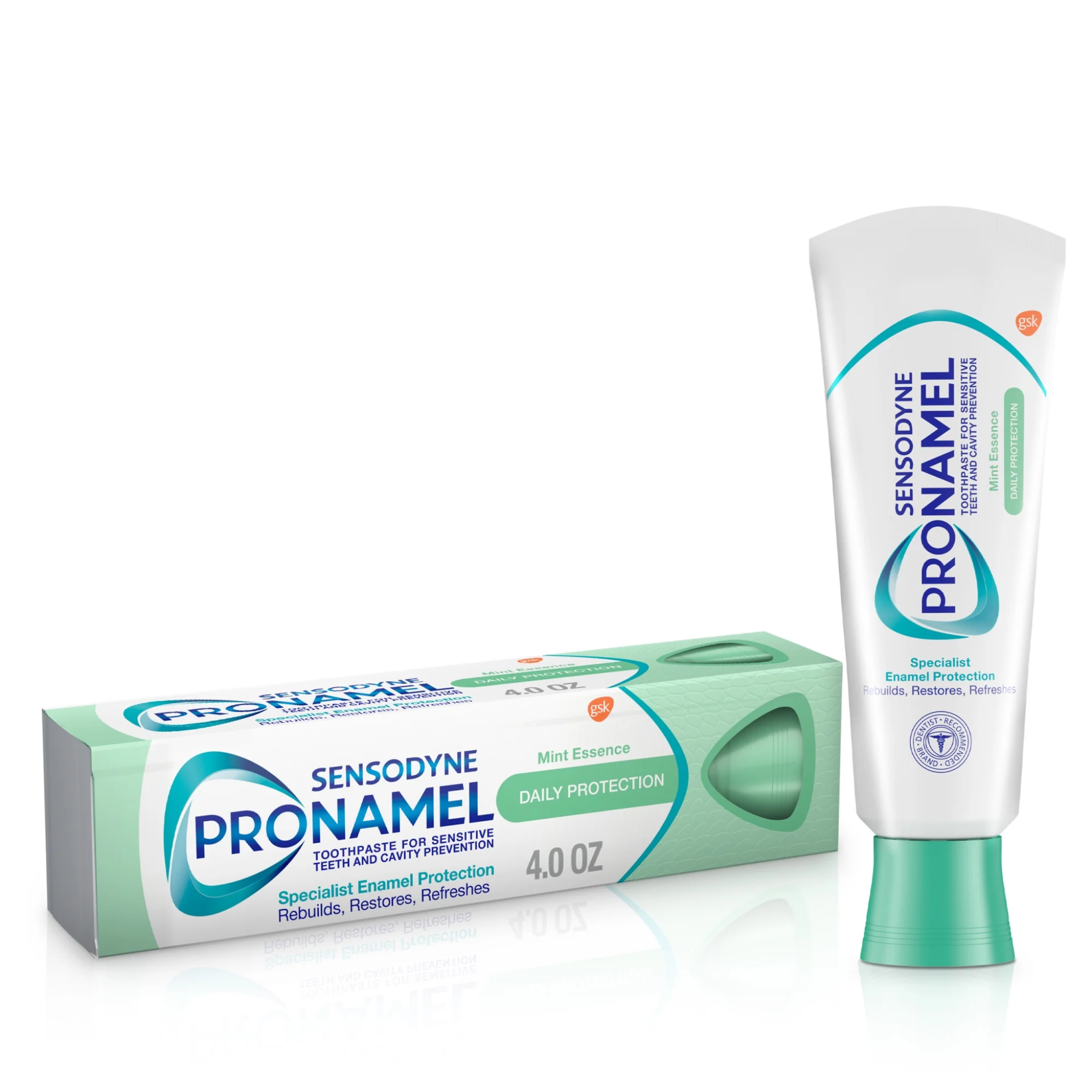 Sensodyne Pronamel, Daily Protection Enamel Toothpaste for Sensitive Teeth and Cavity Protection, Mint Essence, 4 oz