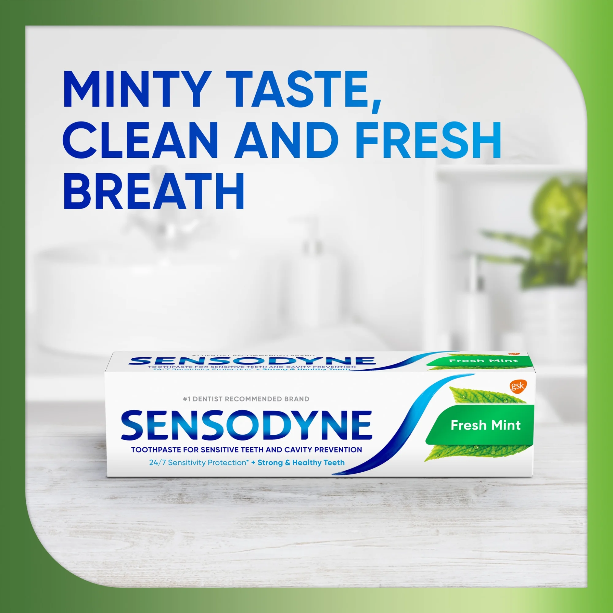 Sensodyne, Fresh Mint Toothpaste, Cavity Prevention and Sensitivity Relief, 4 Ounces