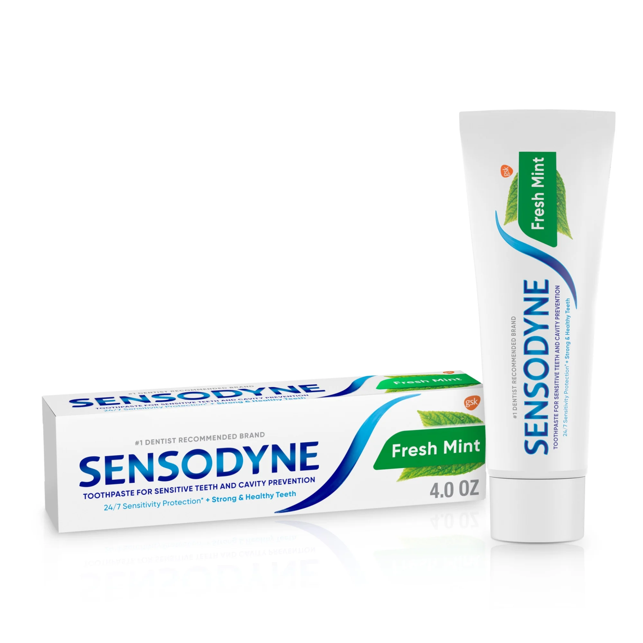 Sensodyne, Fresh Mint Toothpaste, Cavity Prevention and Sensitivity Relief, 4 Ounces