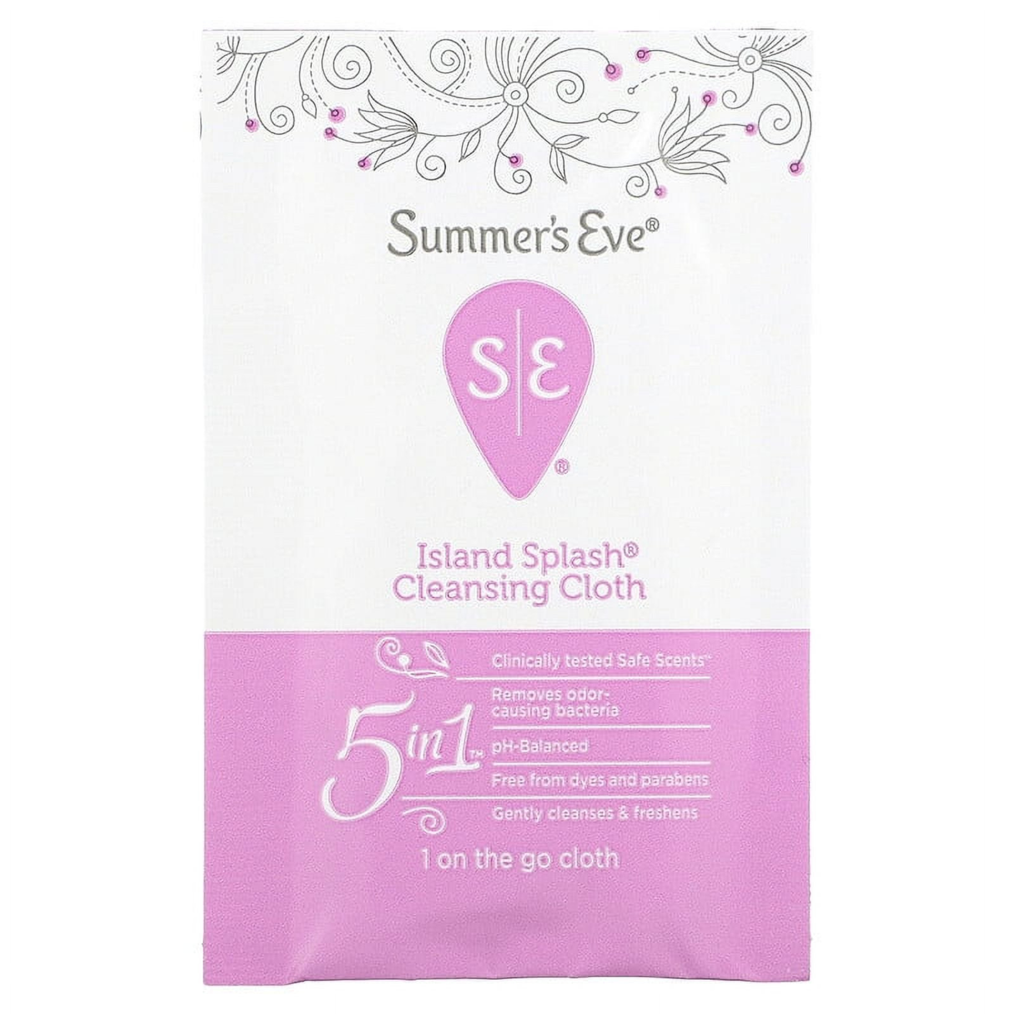 Summer's Eve, 5 in 1 Cleansing Cloths, Island Splash, 16 Individually Wrapped Cloths