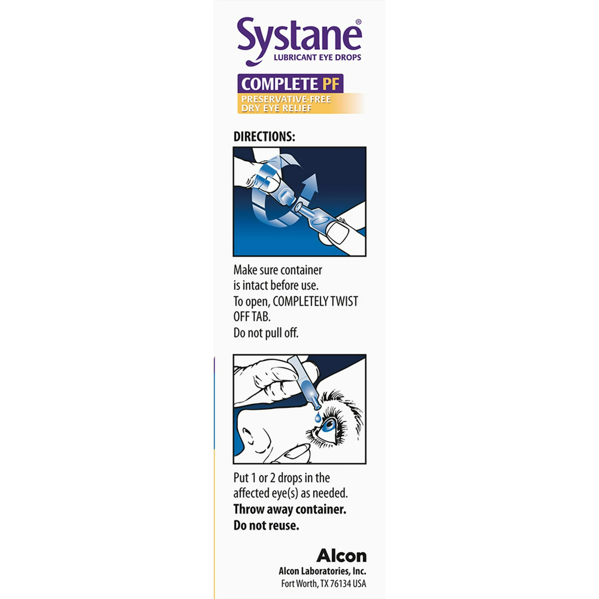 Systane Complete Preservative Free Unit Dose 30ct Vials for Dry Eye Symptom Relief