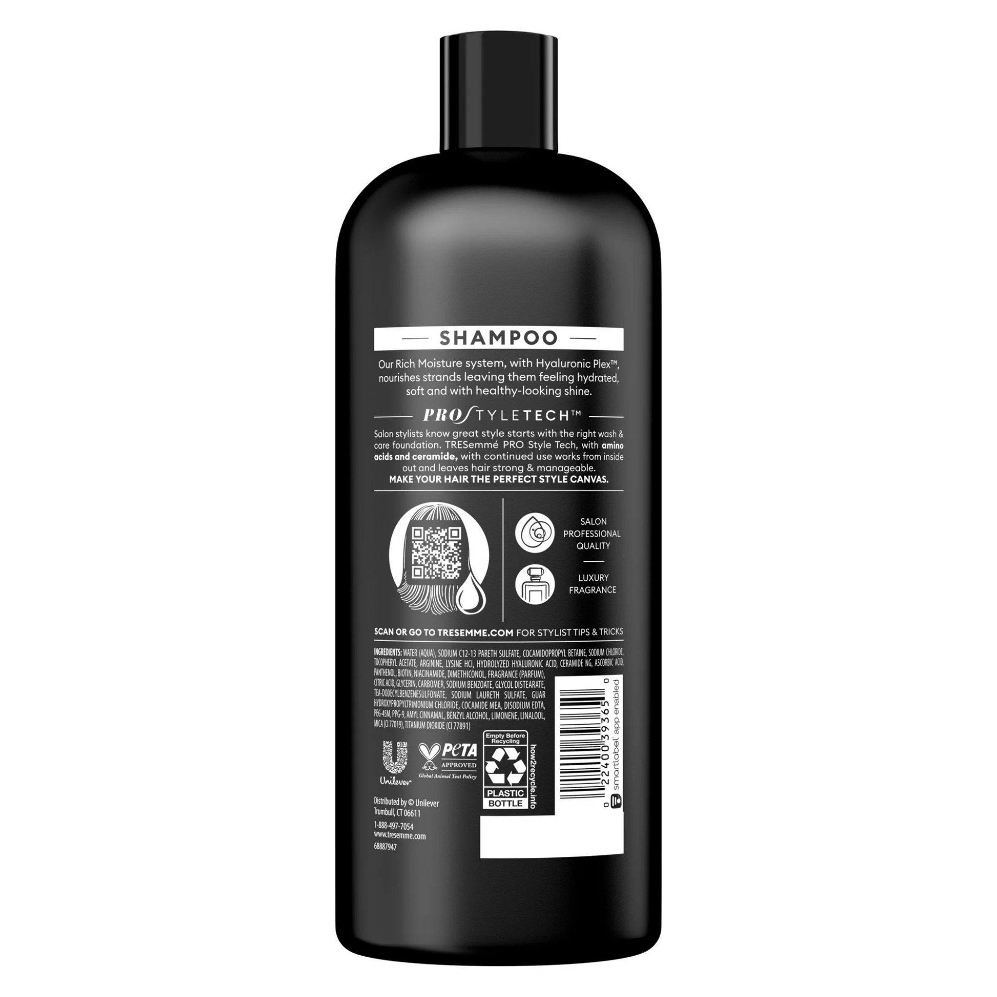 TRESemme, Rich Moisture Hydrating Daily Shampoo, For Dry Hair with Hyaluronic Plex, 28 fl oz