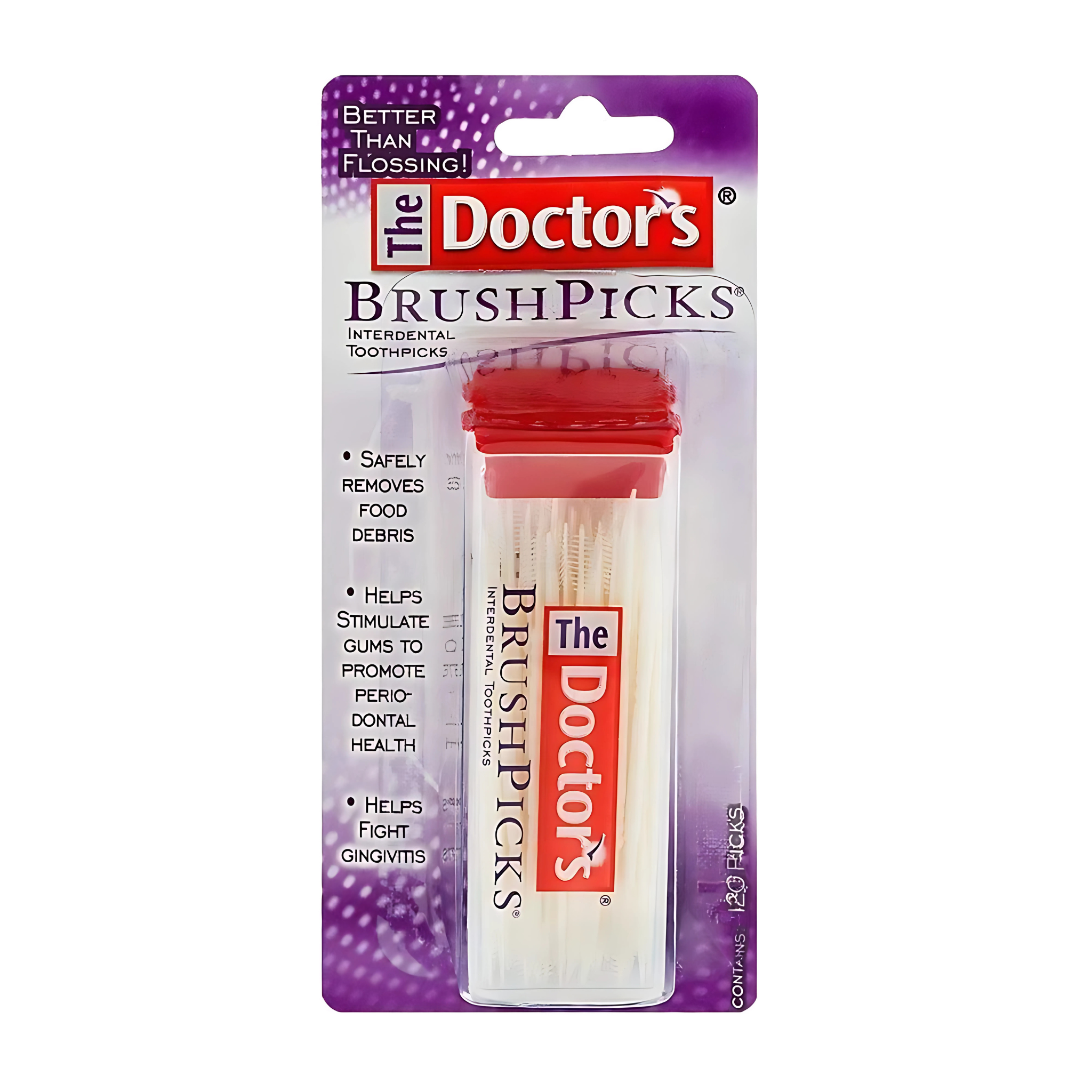 The Doctors Brush Picks, Interdental Toothpicks, Convenient and Effective for Gum Care, 120 Count