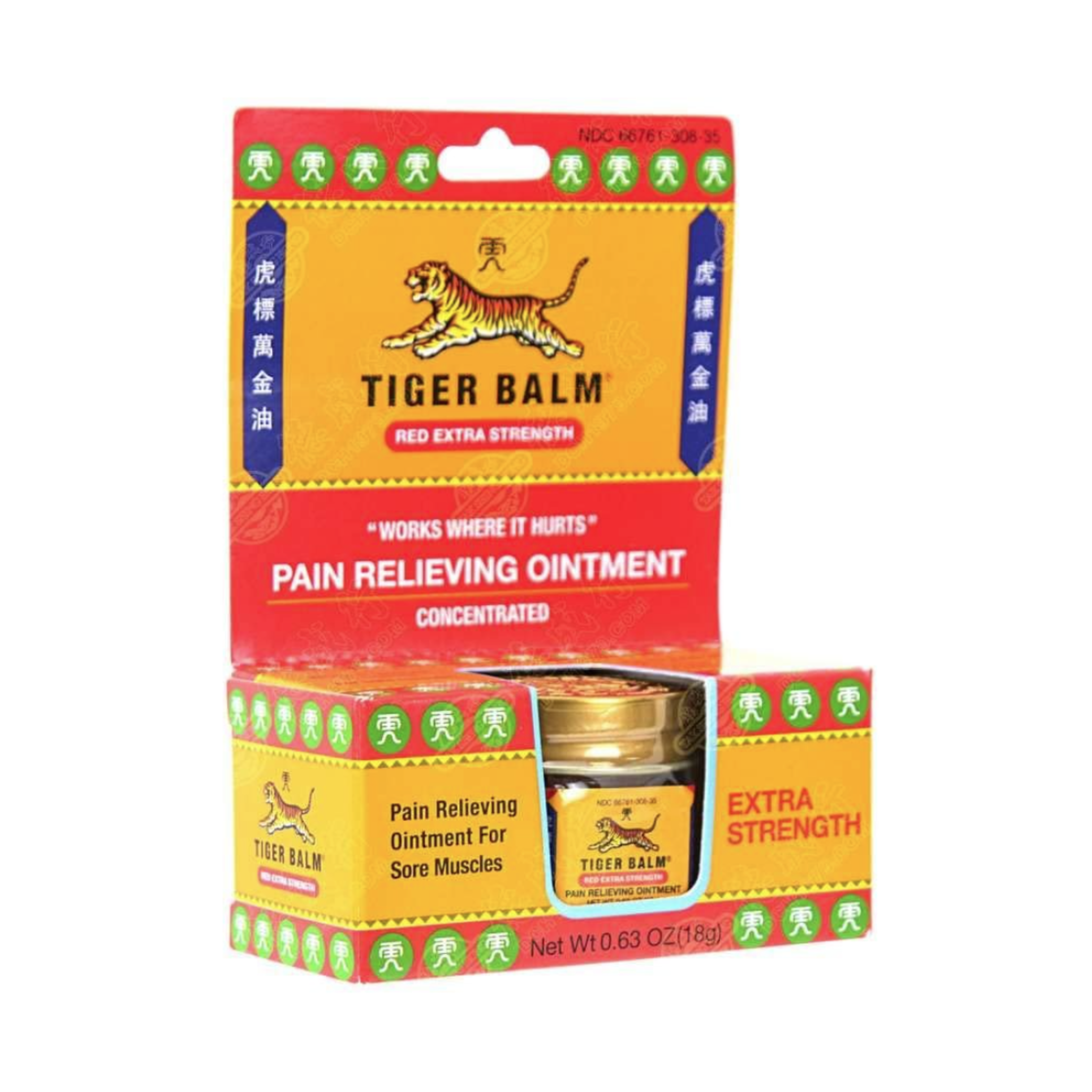 Tiger Balm, Extra Strength, 18 GRM