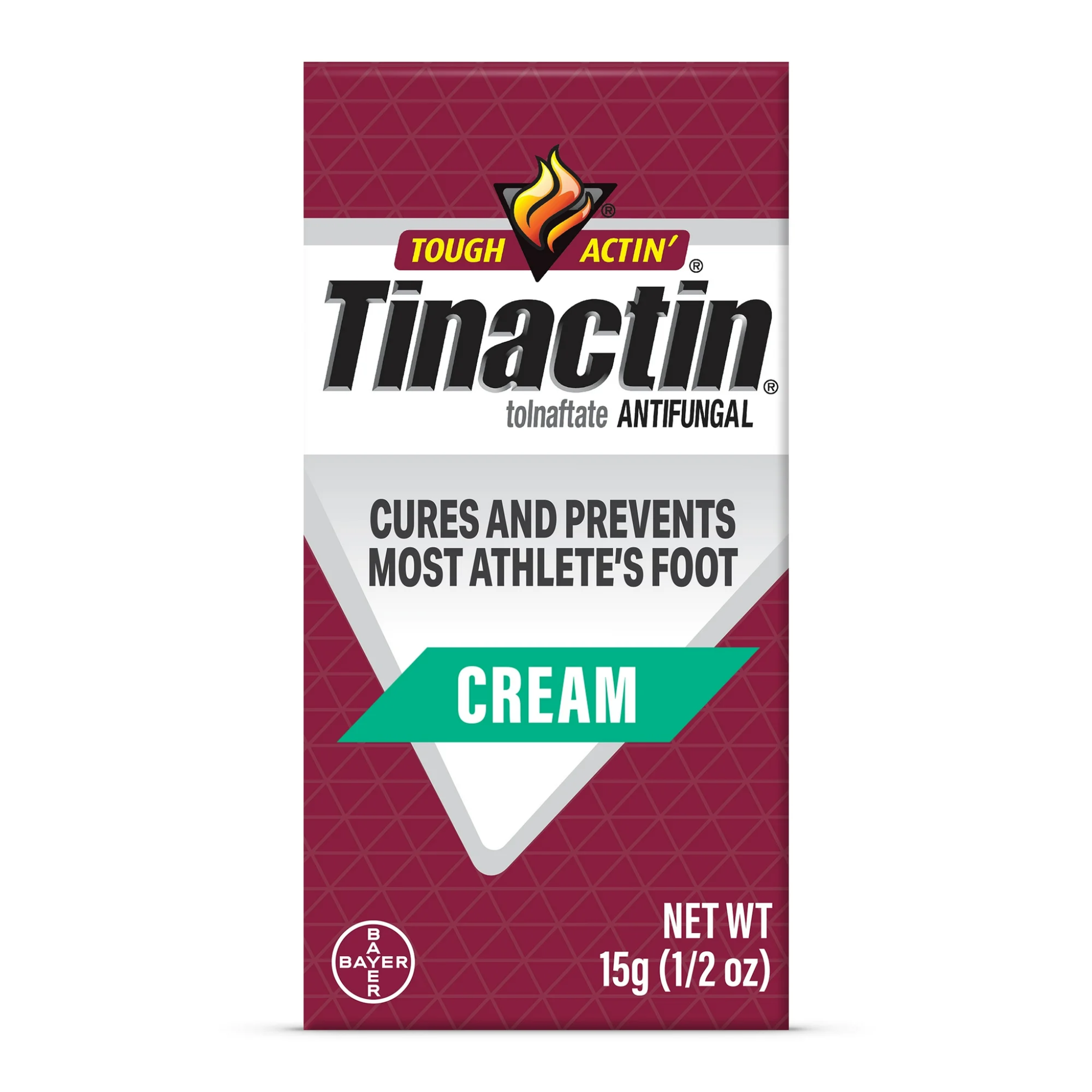 Tinactin, Tolnaftate Athlete's Foot Treatment Antifungal Cream, Fast-Acting Formula for Foot Care, 15g Tube