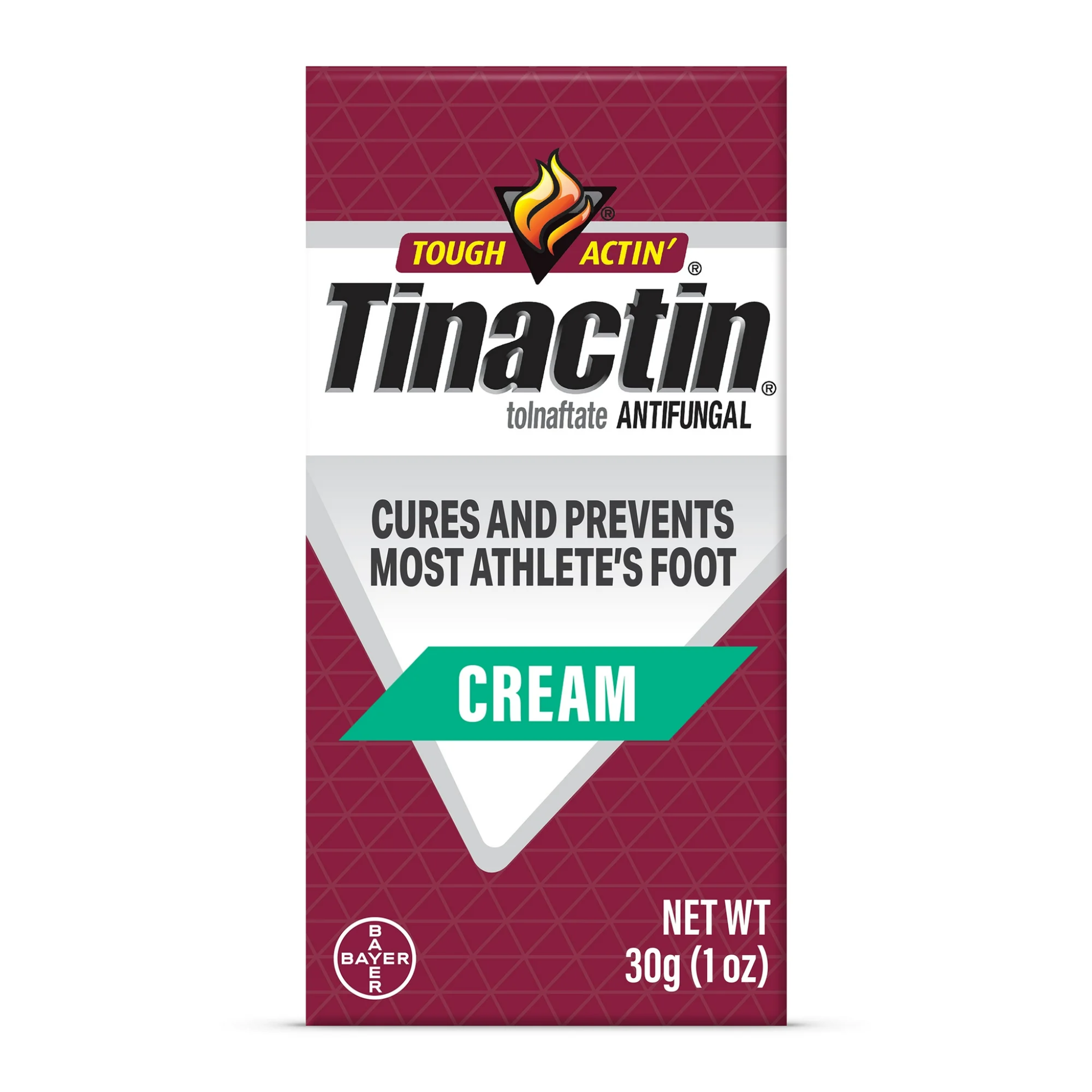 Tinactin, Tolnaftate Athlete's Foot Treatment Antifungal Cream, Long-Lasting Protection for Foot Care, 30g Tube