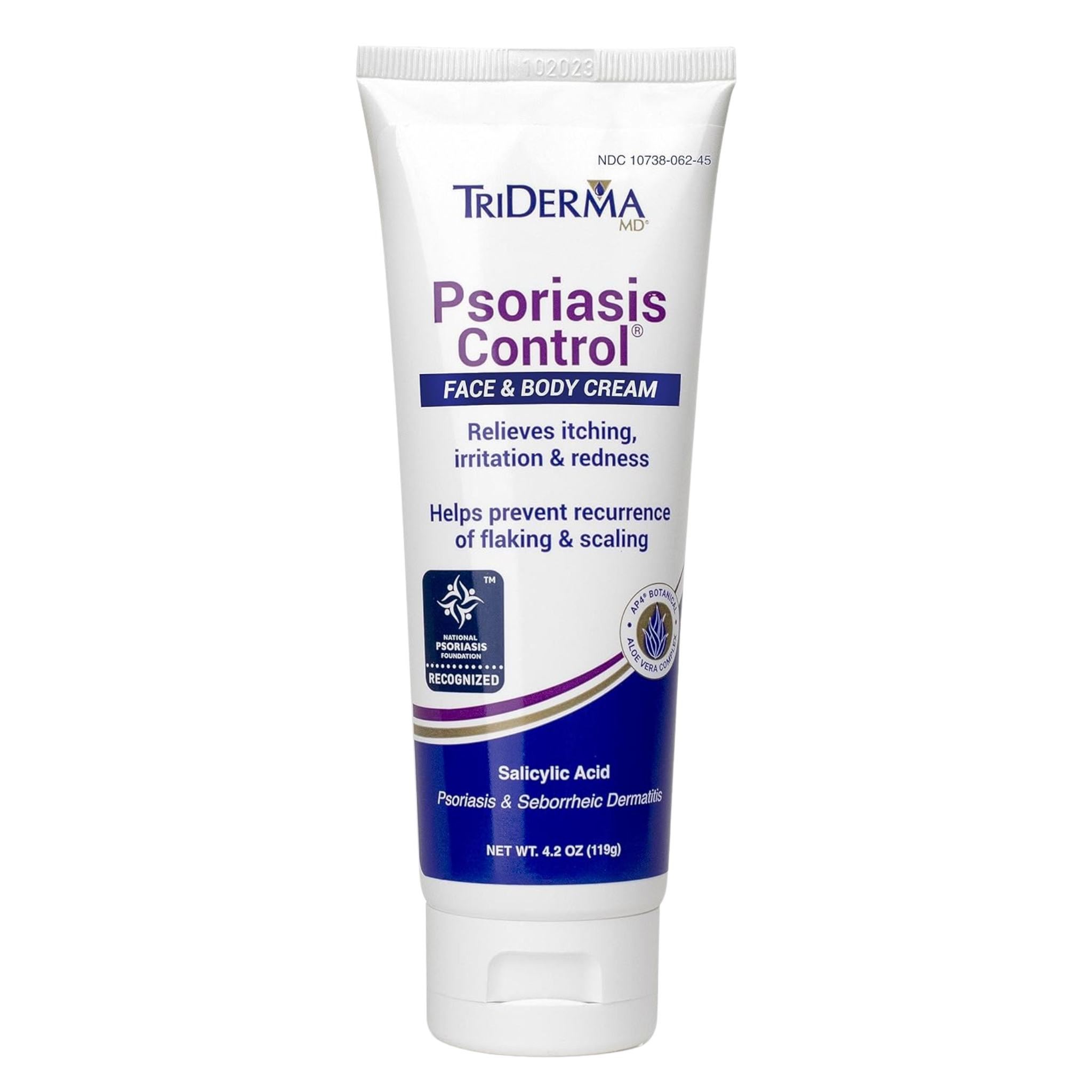 TriDerma, Psoriasis Control Face & Body Cream, Soothing Relief for Dry & Itchy Skin, 4.2 oz Tube