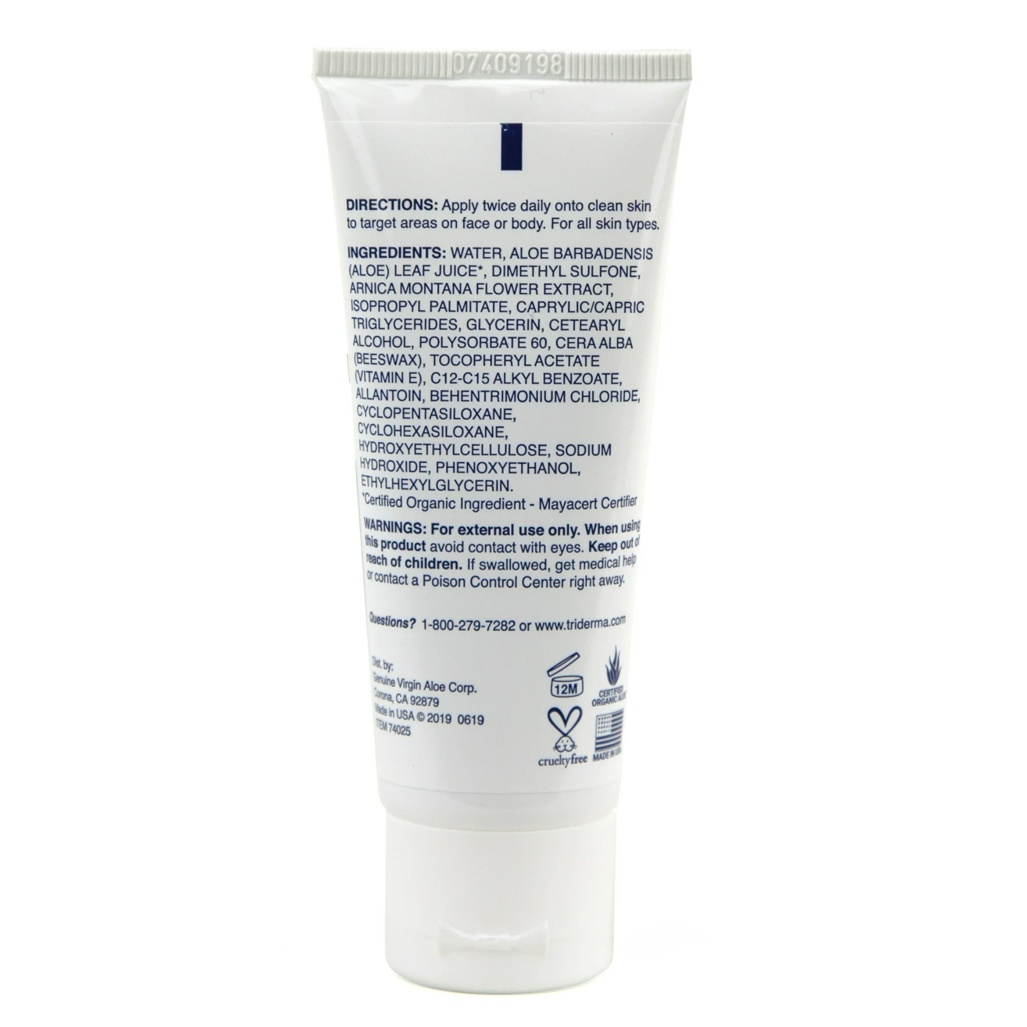 TriDerma, Vein Defense Healthy Cream, Helps Improve Spider Veins & Under-Eye Dark Circles, 2.2 oz Tube