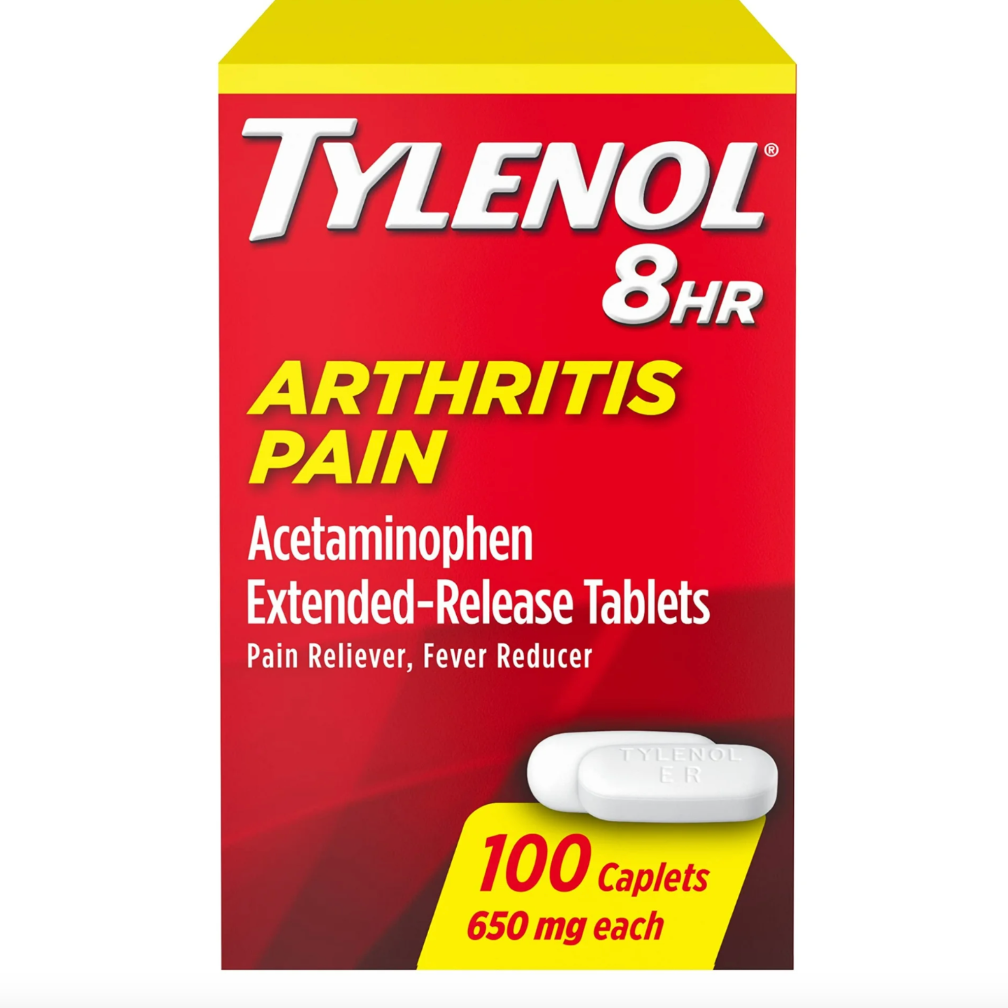 Tylenol 8 Hour Arthritis Pain Tablets with Acetaminophen for Joint Pain, 100 ct