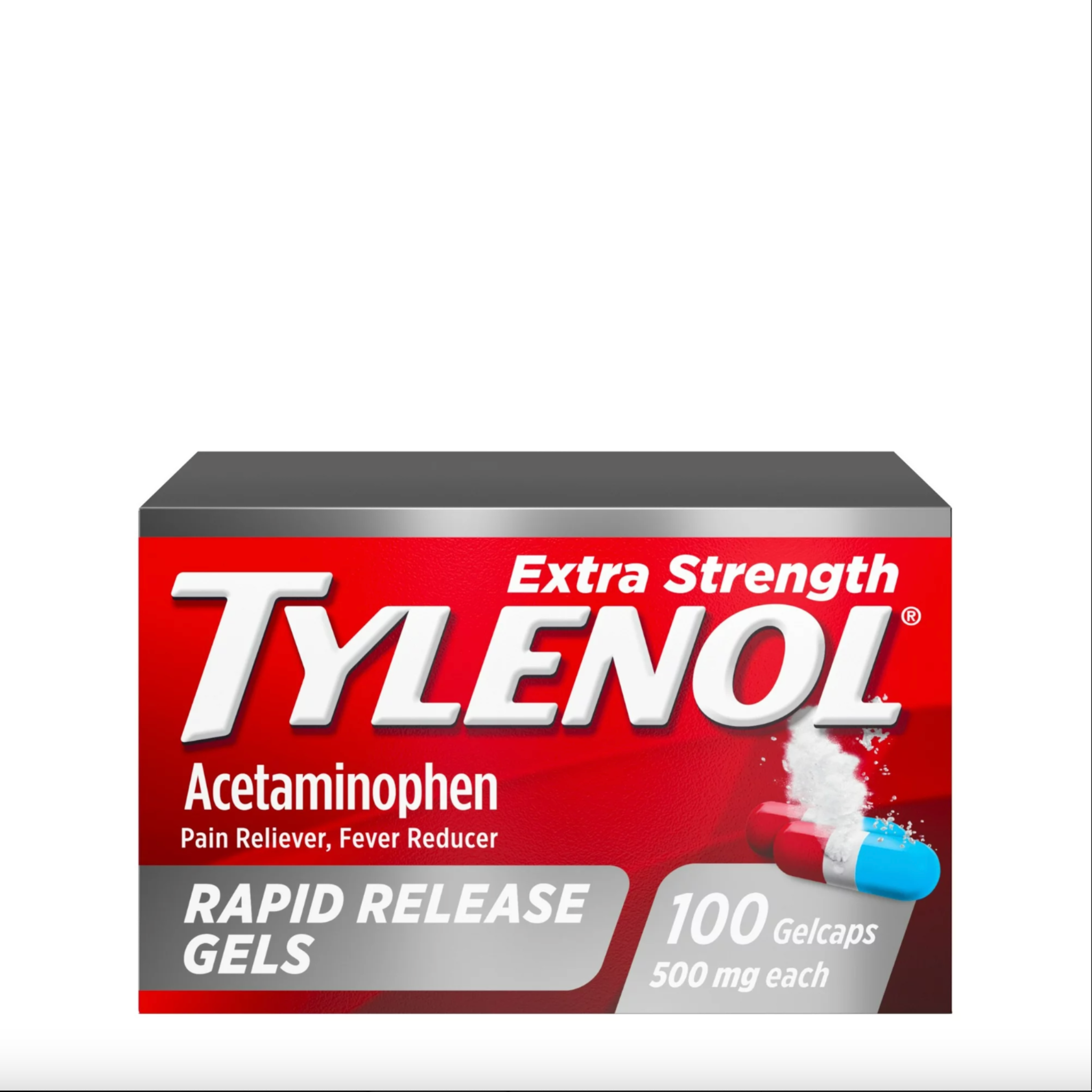 Tylenol Extra Strength Acetaminophen Rapid Release Gels, 100 Ct