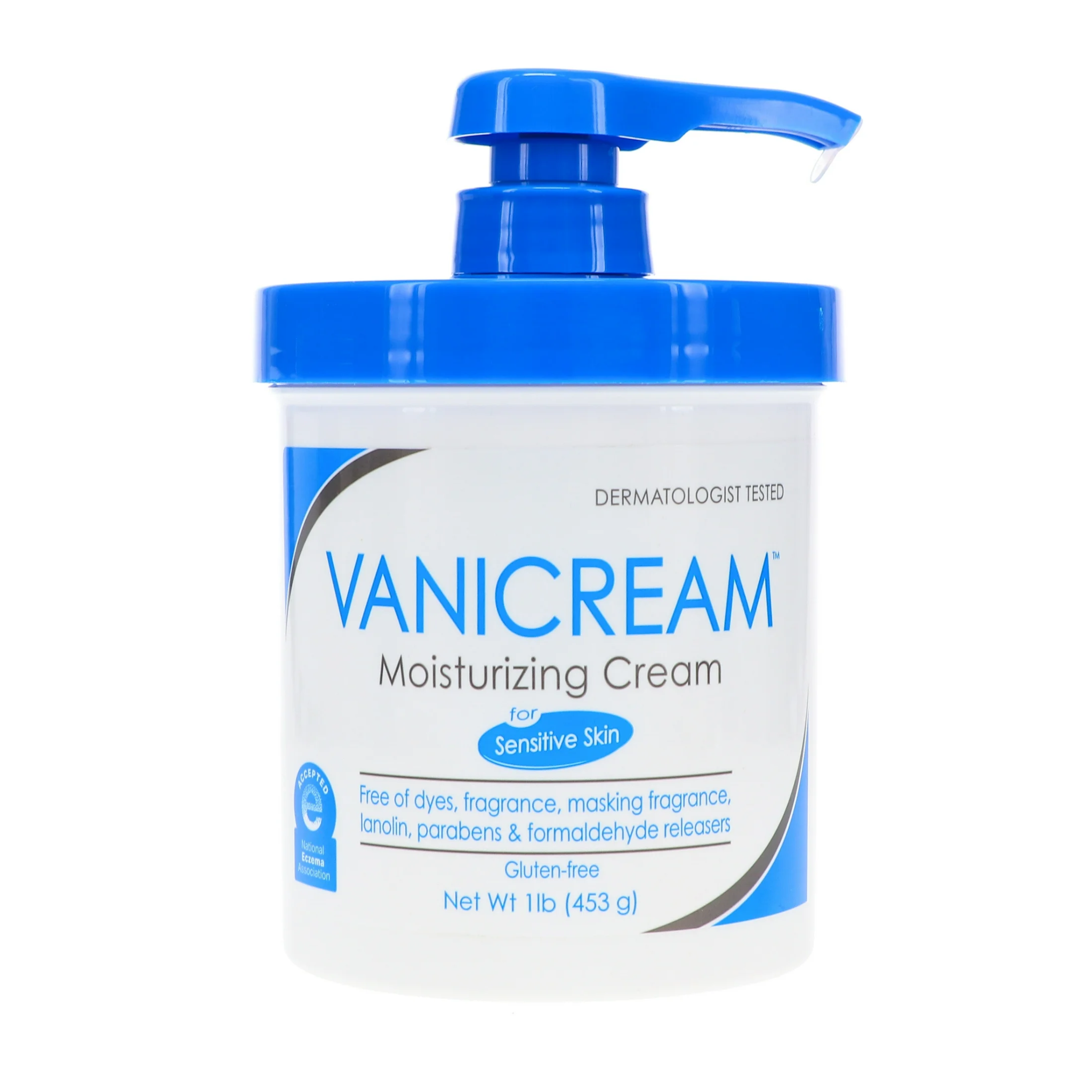 Vanicream, Moisturizing Skin Cream, Gentle Hydration for Sensitive Skin, 16 oz Pump