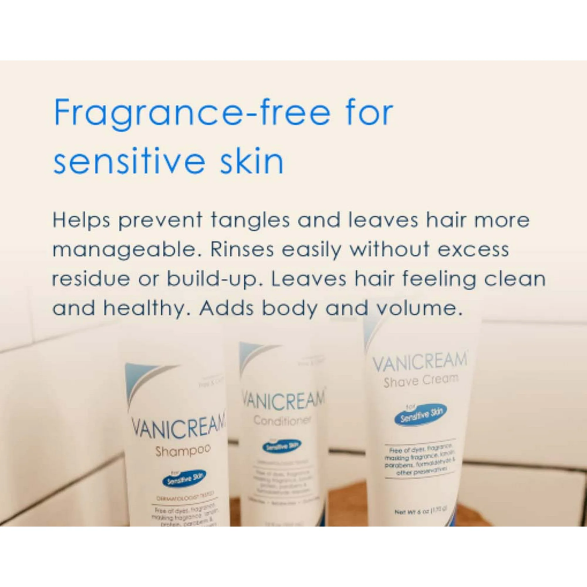 Vanicream, Free & Clear Hair Conditioner for Sensitive Skin, Gentle and Non-Irritating, 12 oz