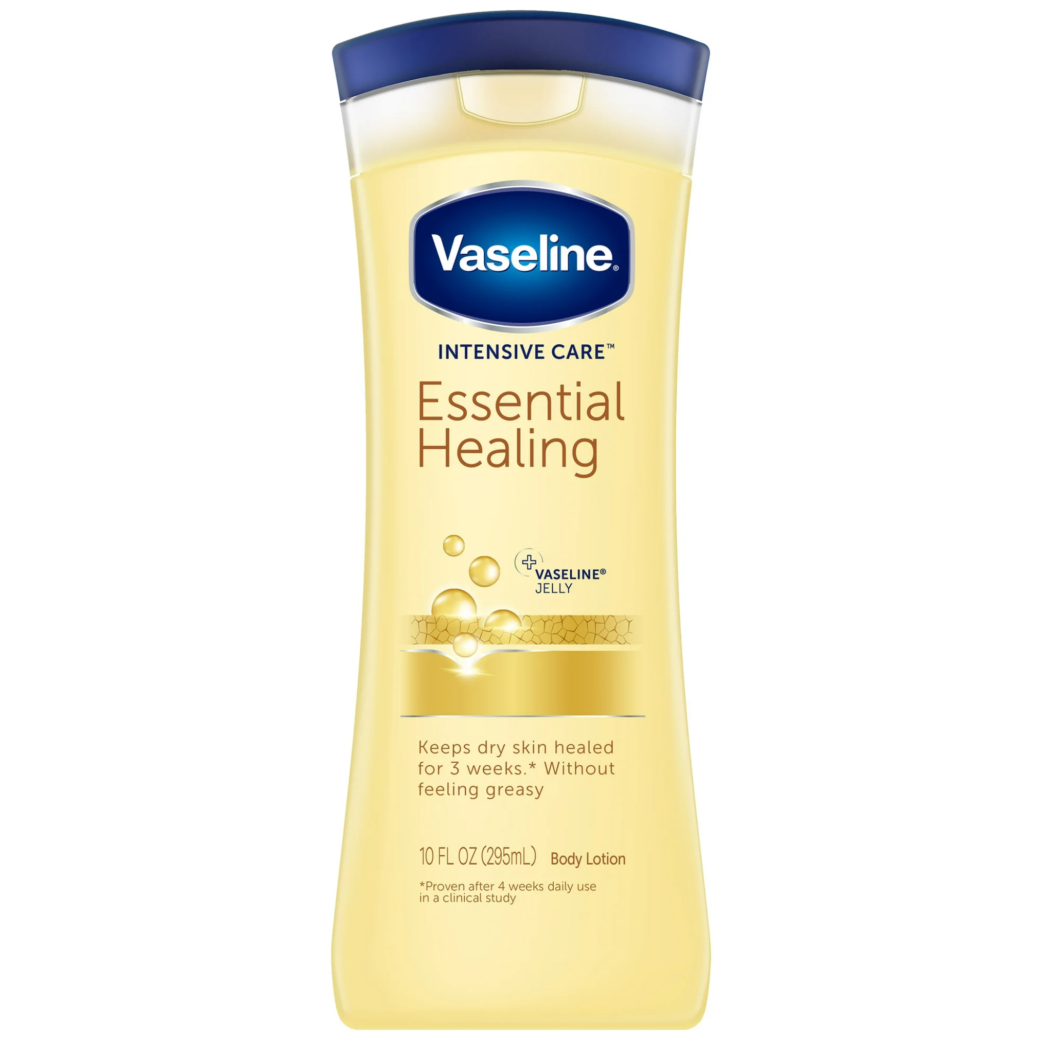 Vaseline, Intensive Care Essential Healing Body Lotion, Non-Greasy Moisture for Dry Skin, 10 fl oz Bottle