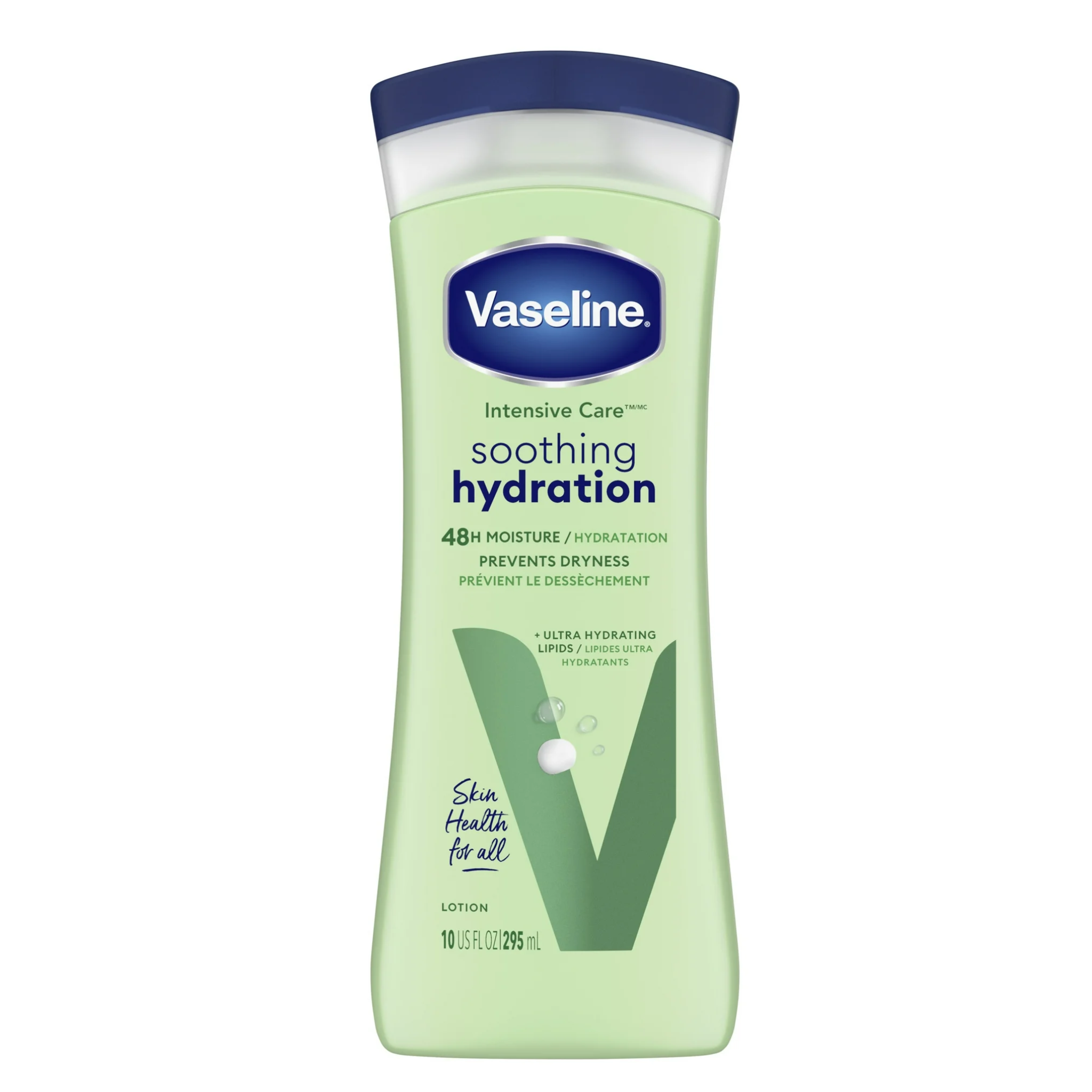 Vaseline, Intensive Care Hand & Body Lotion, Hydrating Dry Skin with Aloe Vera Extract, 10 oz Bottle