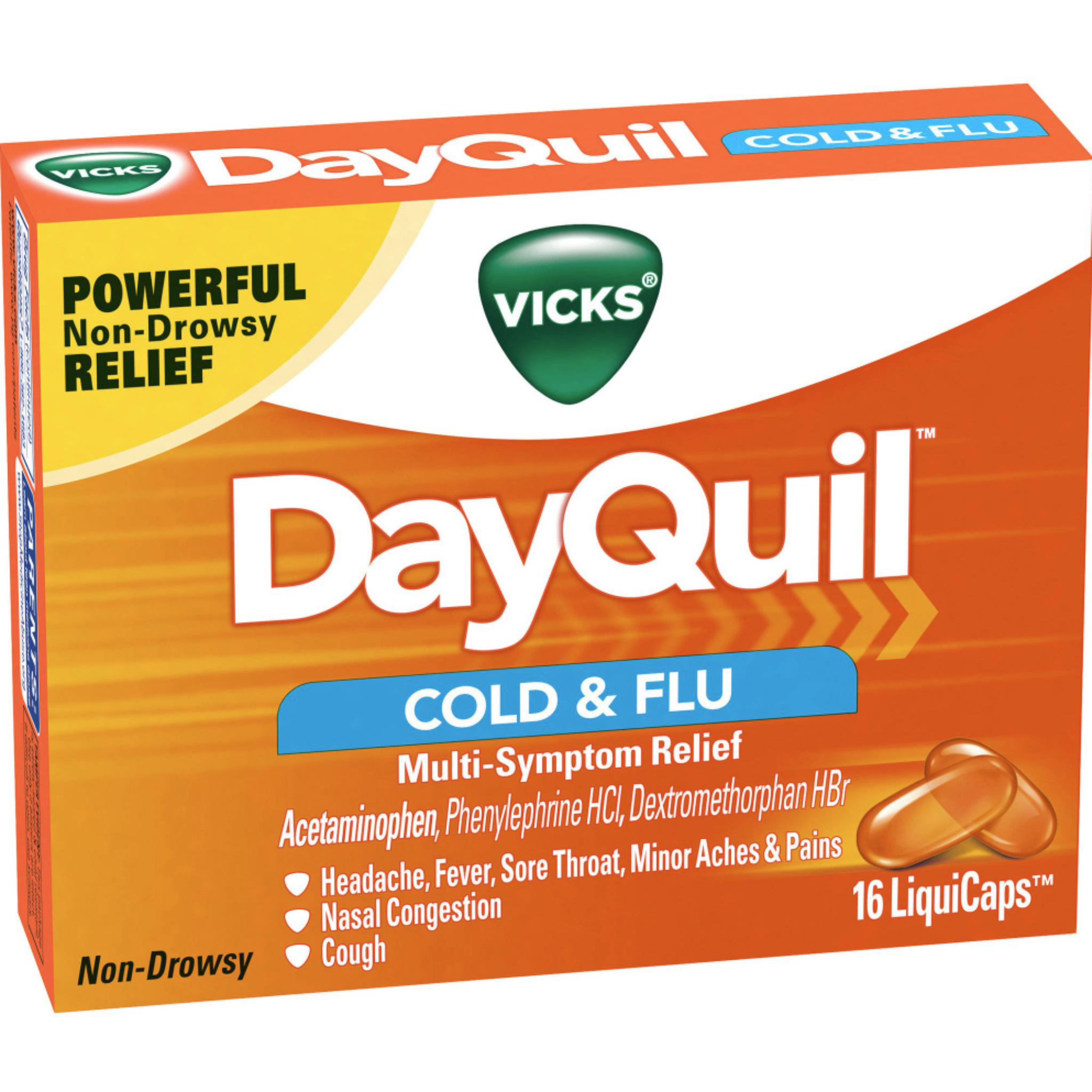 Vicks DayQuil Cold & Flu Multi-Symptom Relief LiquiCaps 16 ct