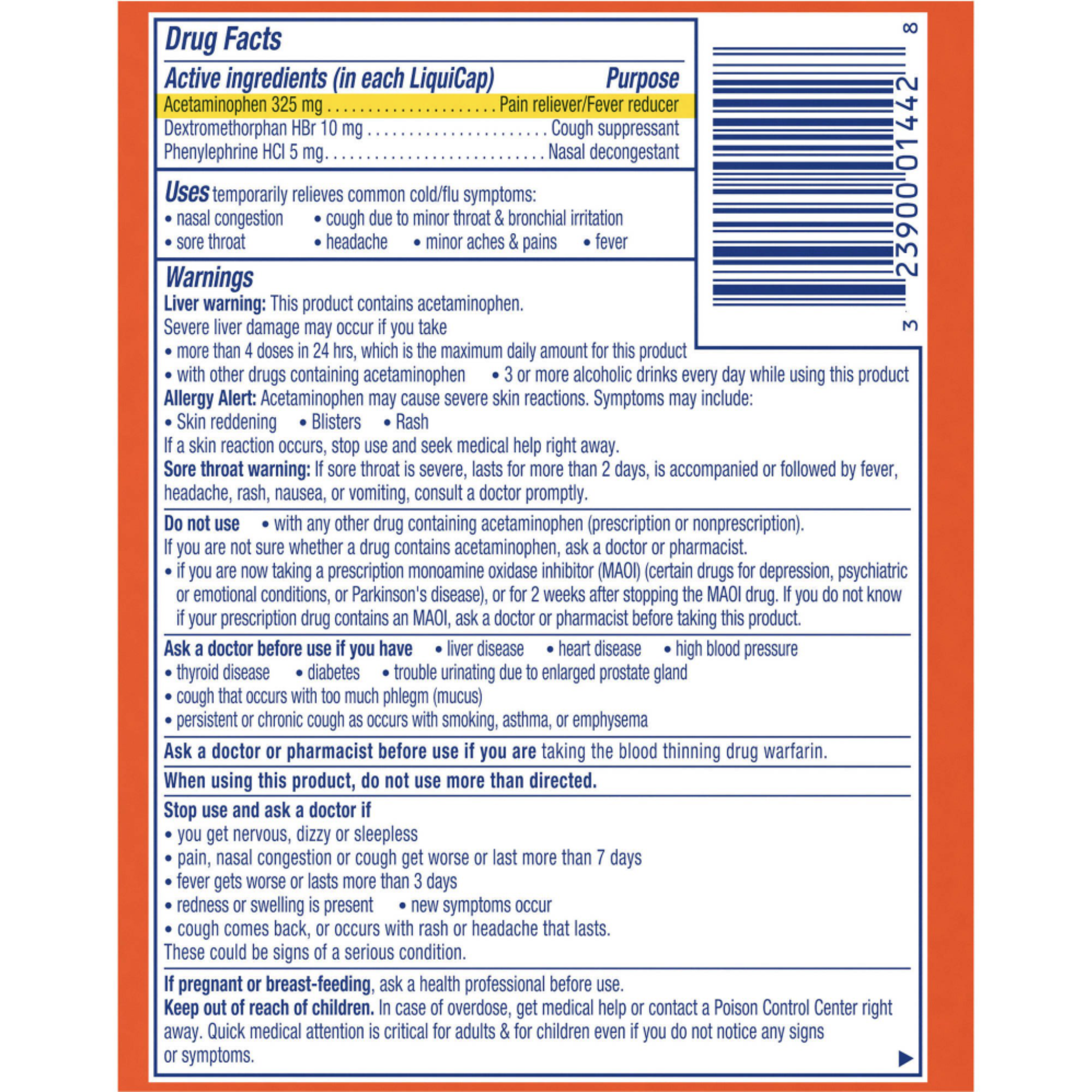 Vicks DayQuil Cold & Flu Multi-Symptom Relief LiquiCaps 16 ct