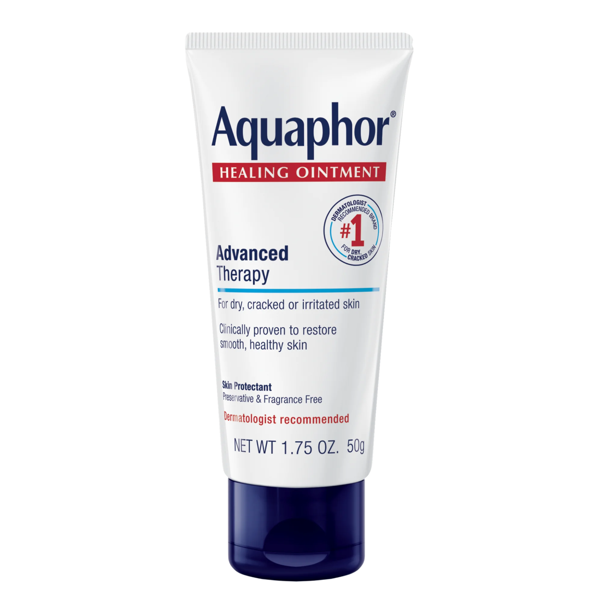 Aquaphor®, Advanced Therapy Ointment, Unscented Hand & Body Moisturizer for Cracked Skin, 1.75 oz