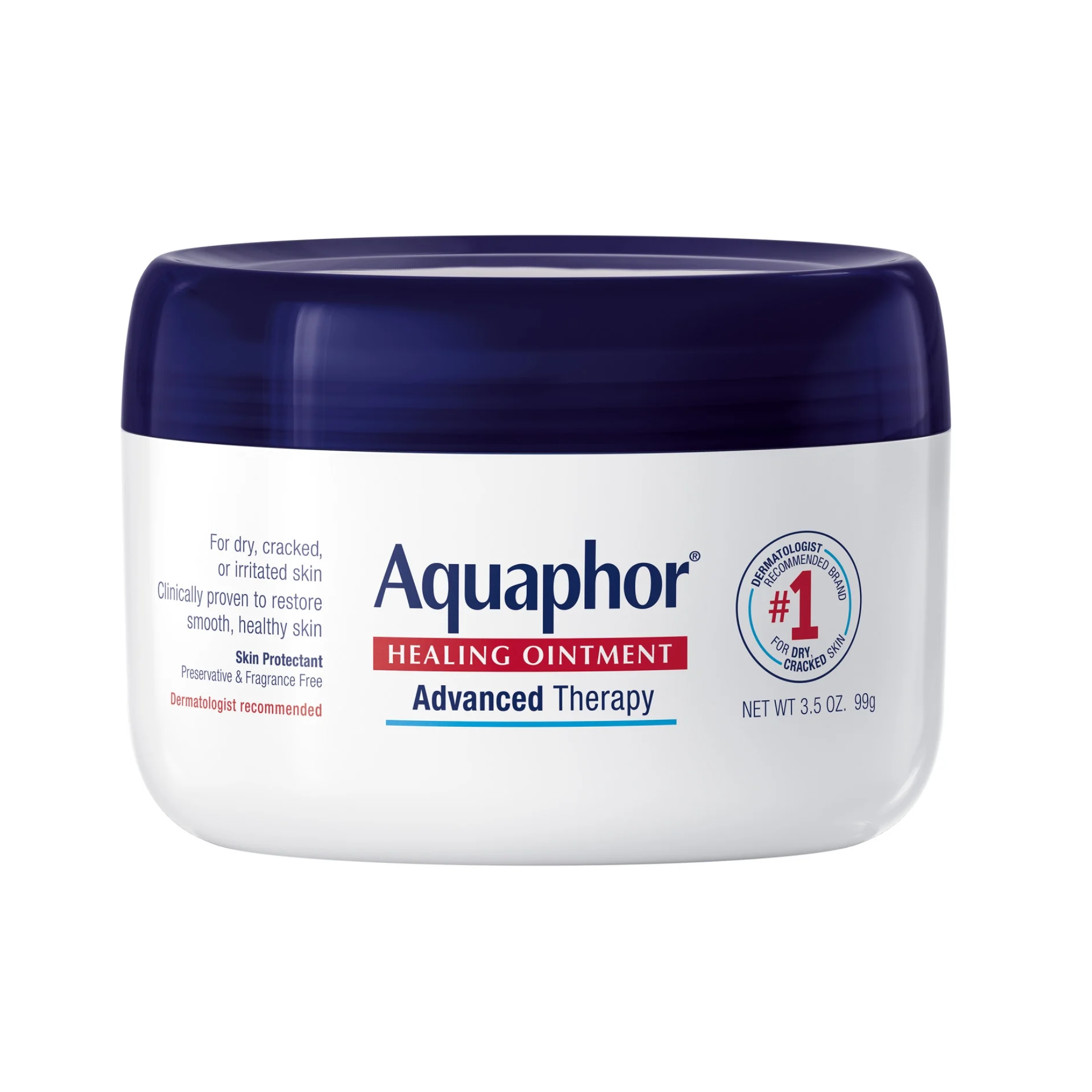 Aquaphor®, Healing Ointment, Advanced Therapy Skin Moisturizer for Dry Skin, 3.5 oz Jar