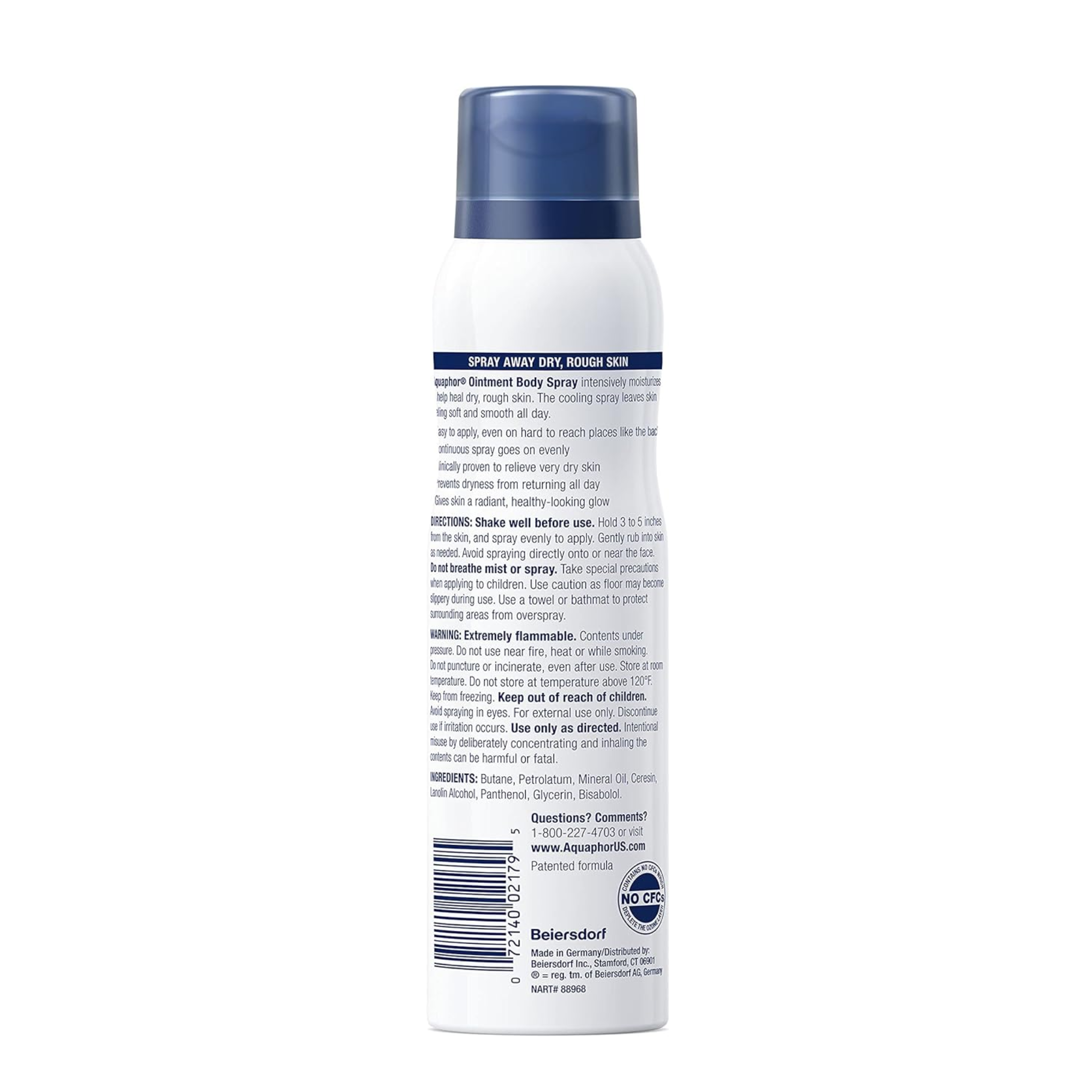 Aquaphor®, Ointment Body Spray, Soothing & Hydrating Moisturizer for Dry Skin, 3.7 oz Spray Can