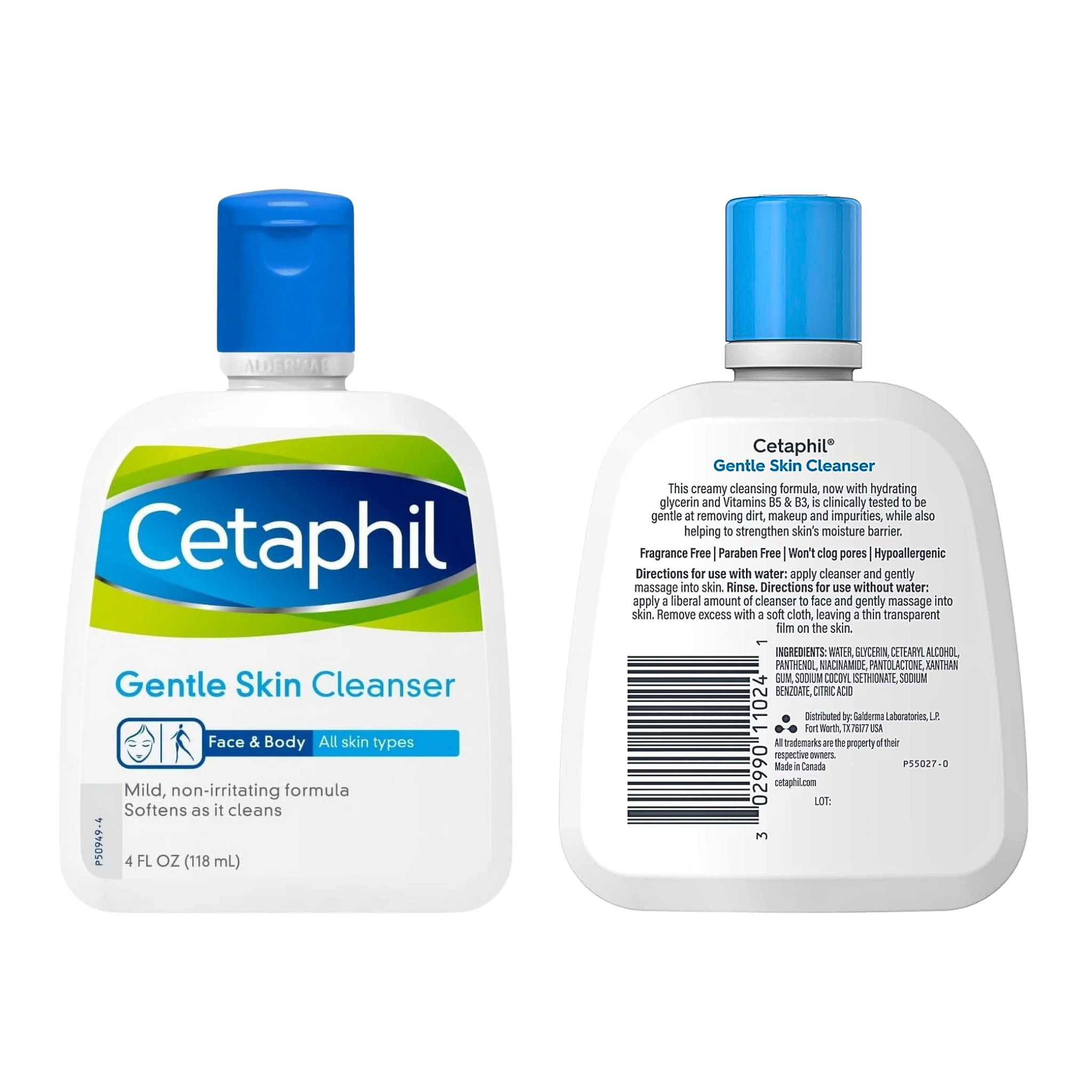 Cetaphil, Gentle Skin Cleanser, Mild & Effective for All Skin Types, 4 oz    