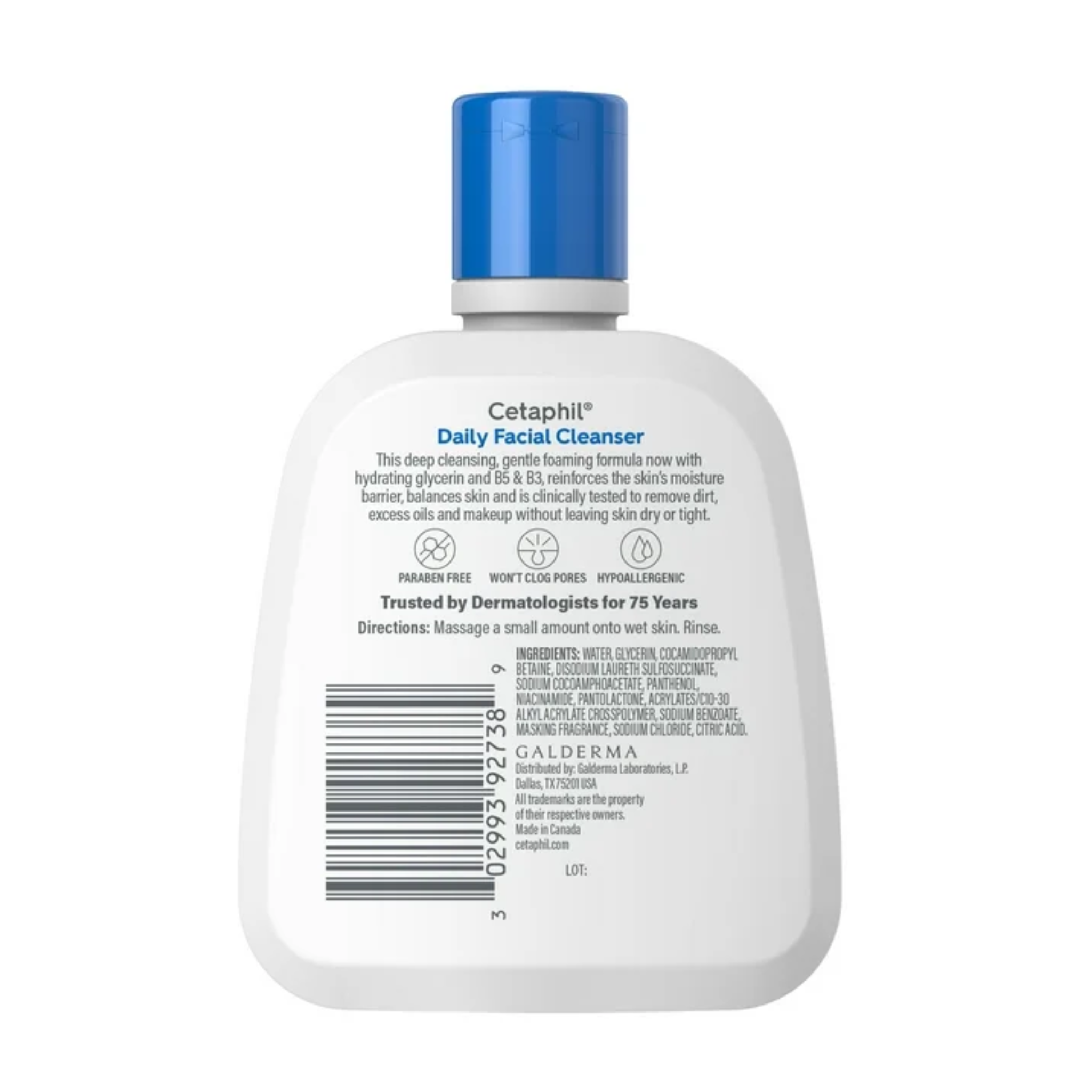 Cetaphil, Daily Facial Cleanser,  Gentle Cleansing for Sensitive Skin, 4 oz