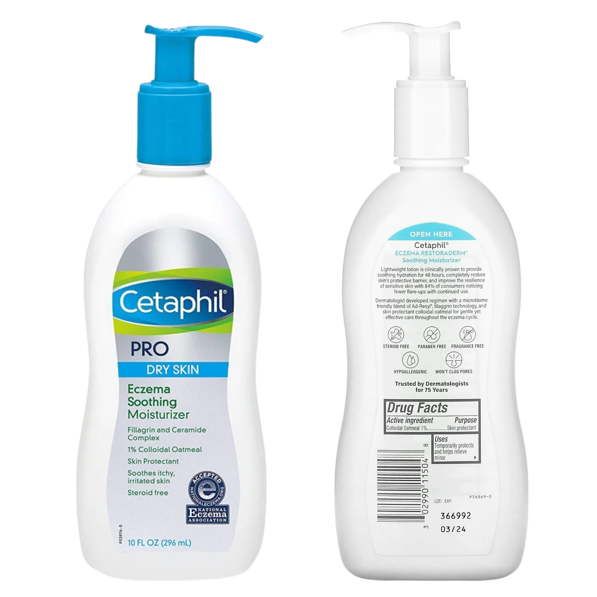 Cetaphil®, Restoraderm Soothing Moisturizer for Eczema, Fragrance-Free, 10 fl oz