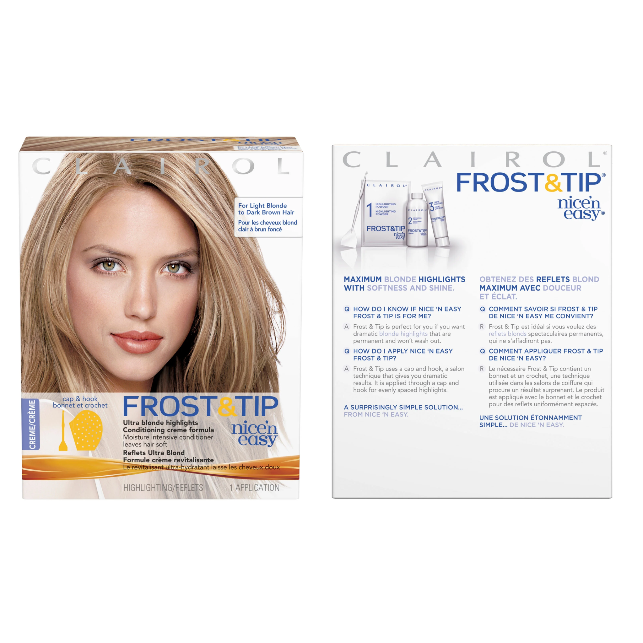 Clairol, Nice 'n Easy Frost & Tip Hair Highlights Creme Kit, Easy Application, Salon-Quality Results, 1 Pack