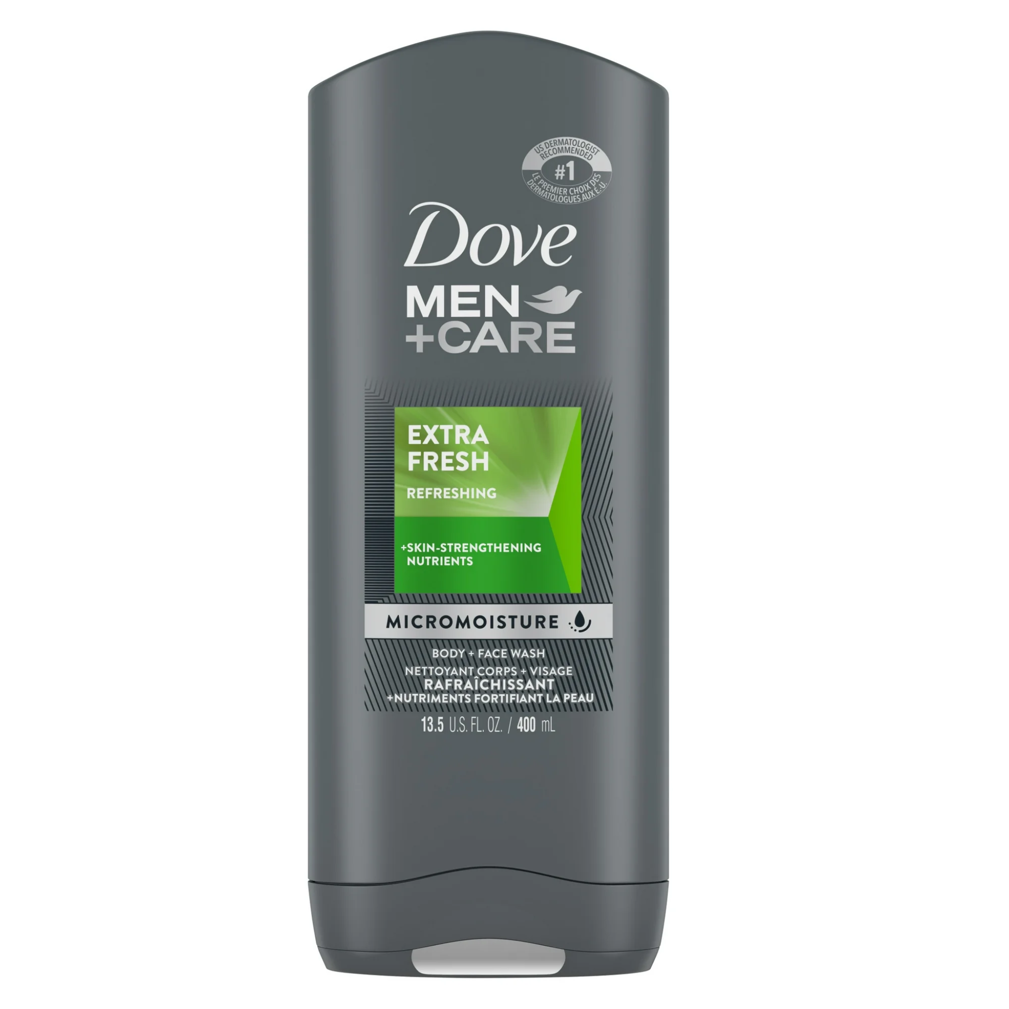 Dove Men+Care®, Refreshing Face & Body Wash, Hydrating Daily Cleanser for All Skin Types, 13.5 oz