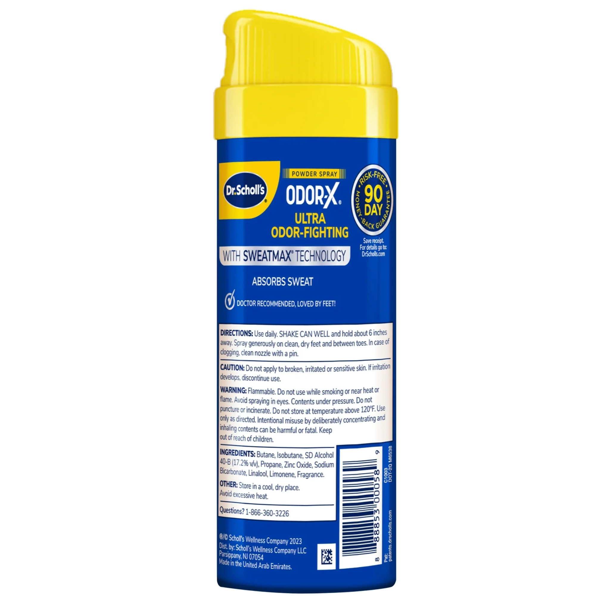 Dr. Scholl’s Odor-X Odor-Fighting Spray Powder, Unscented, 4.7 oz