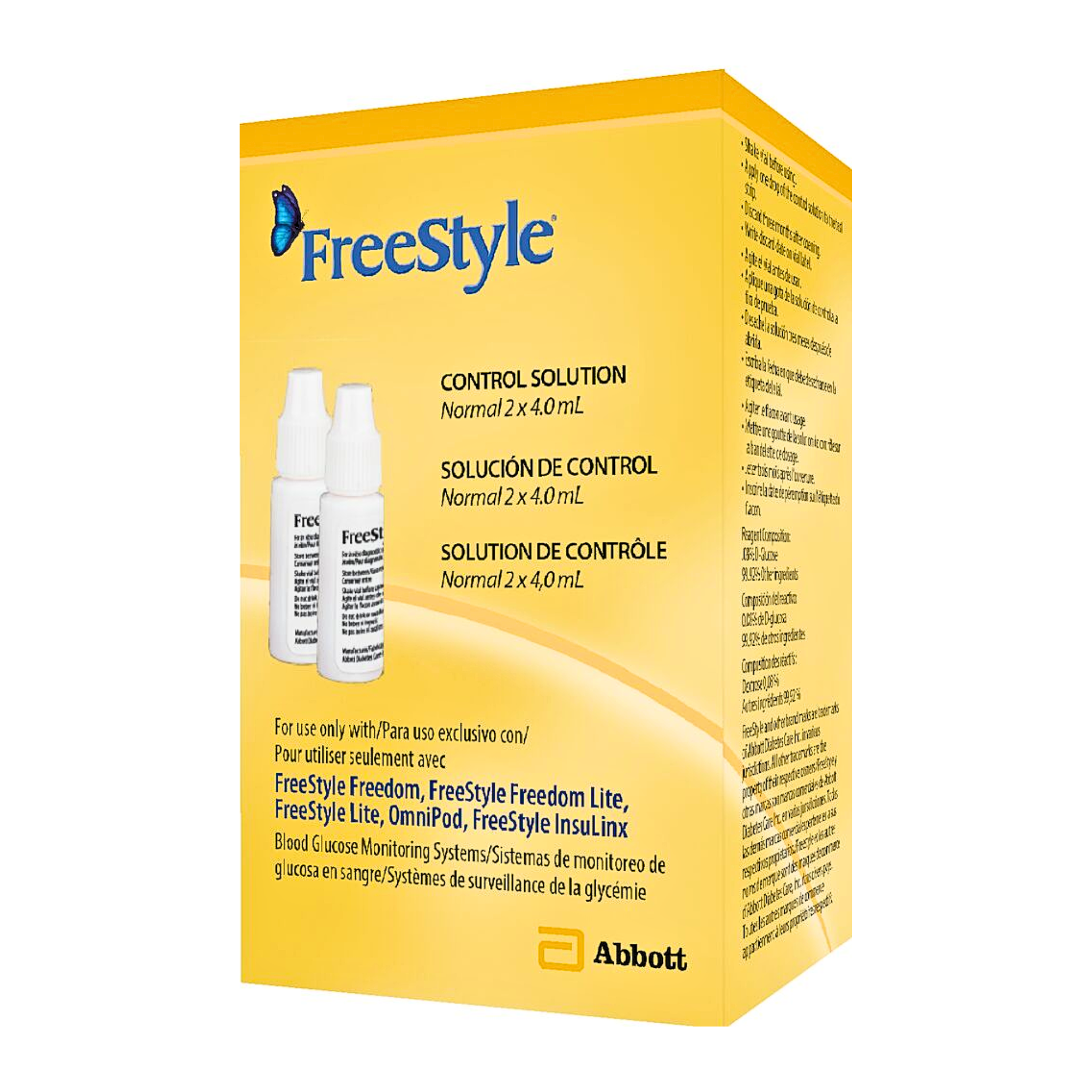 FreeStyle, Blood Glucose Monitoring System, Reliable and Easy-to-Use, 2 Vials