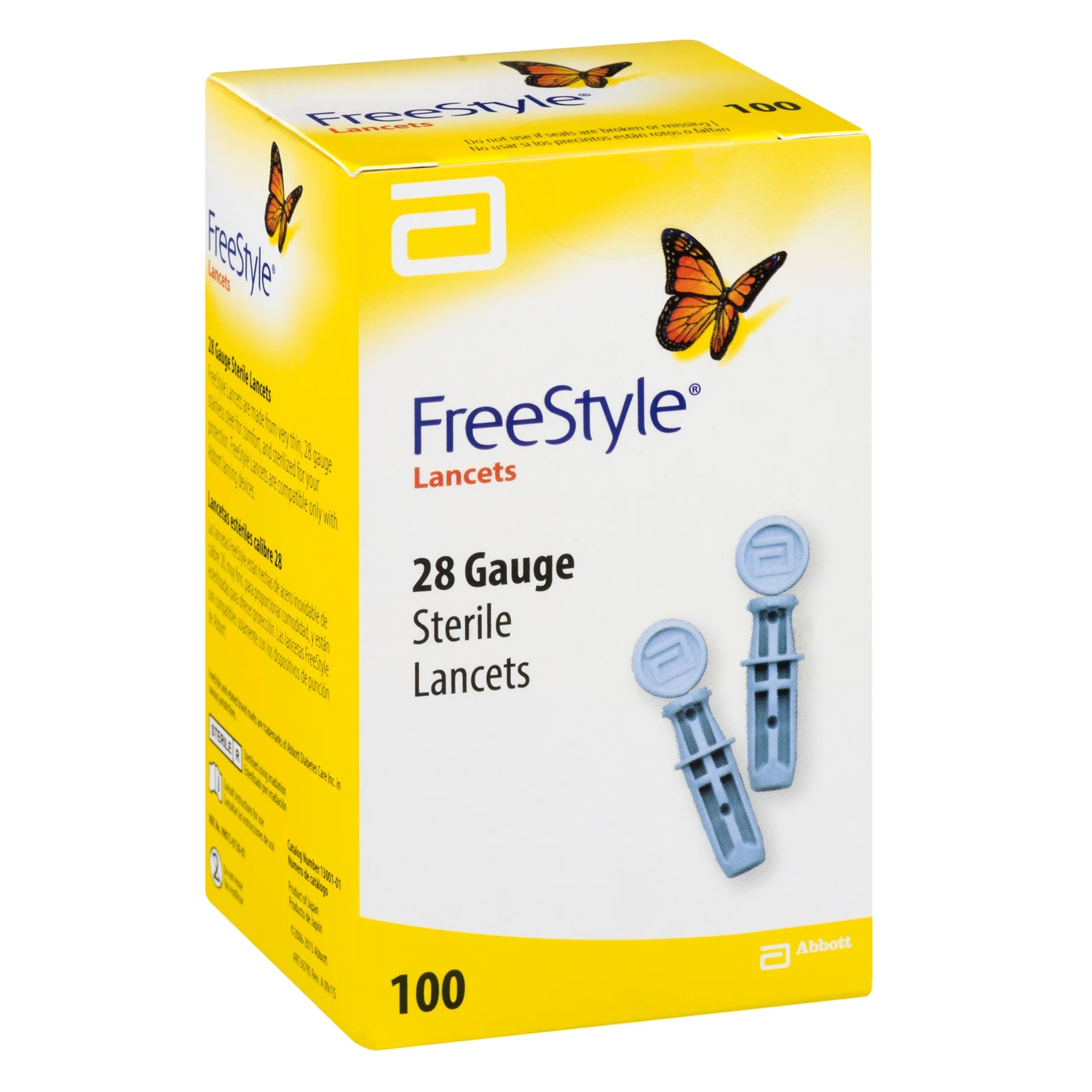 FreeStyle, Lancets, 28 Gauge, Ultra-Thin for Comfortable Blood Sampling, 100 Count