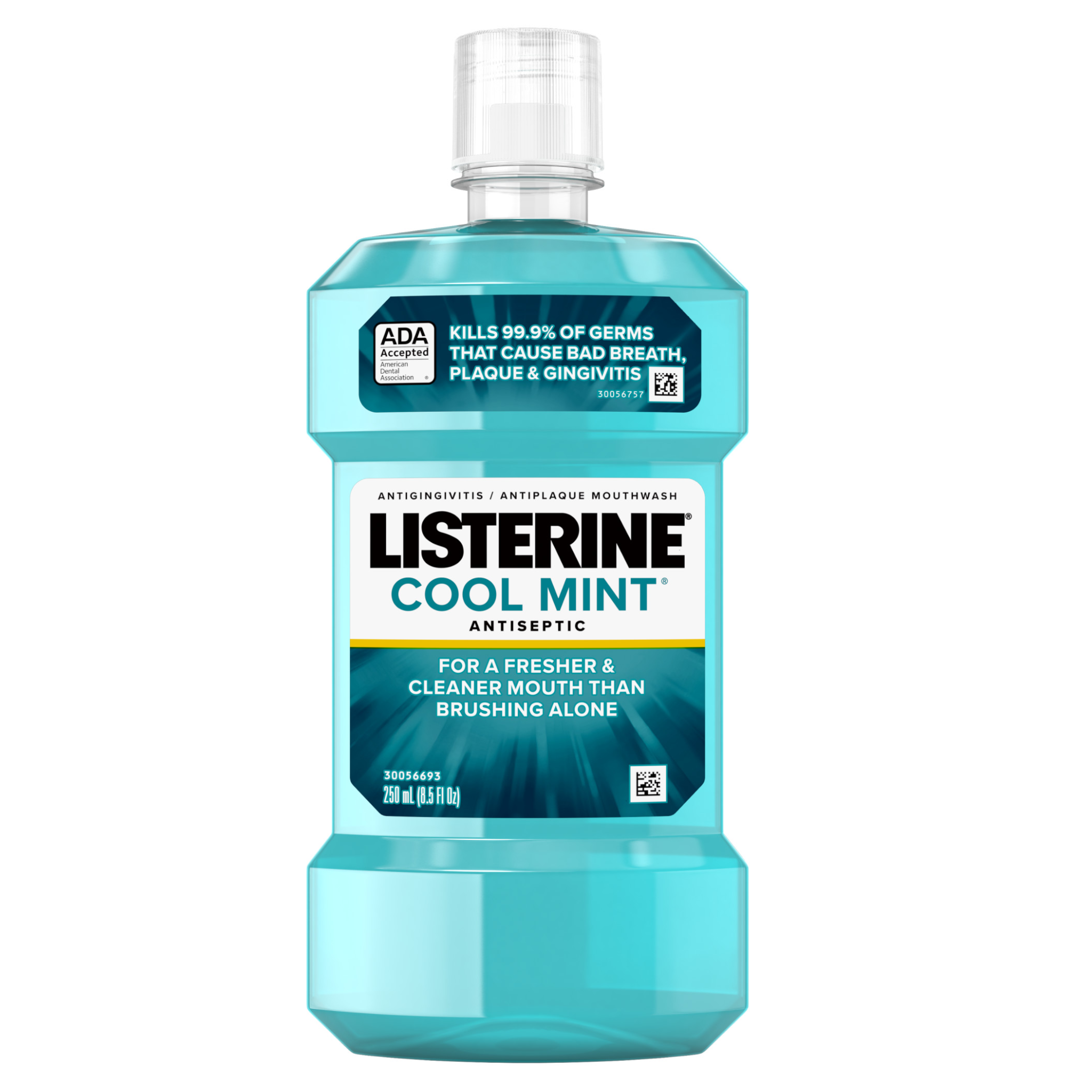 Listerine, Cool Mint Antiseptic Mouthwash, Oral Care for Bad Breath, 250 mL