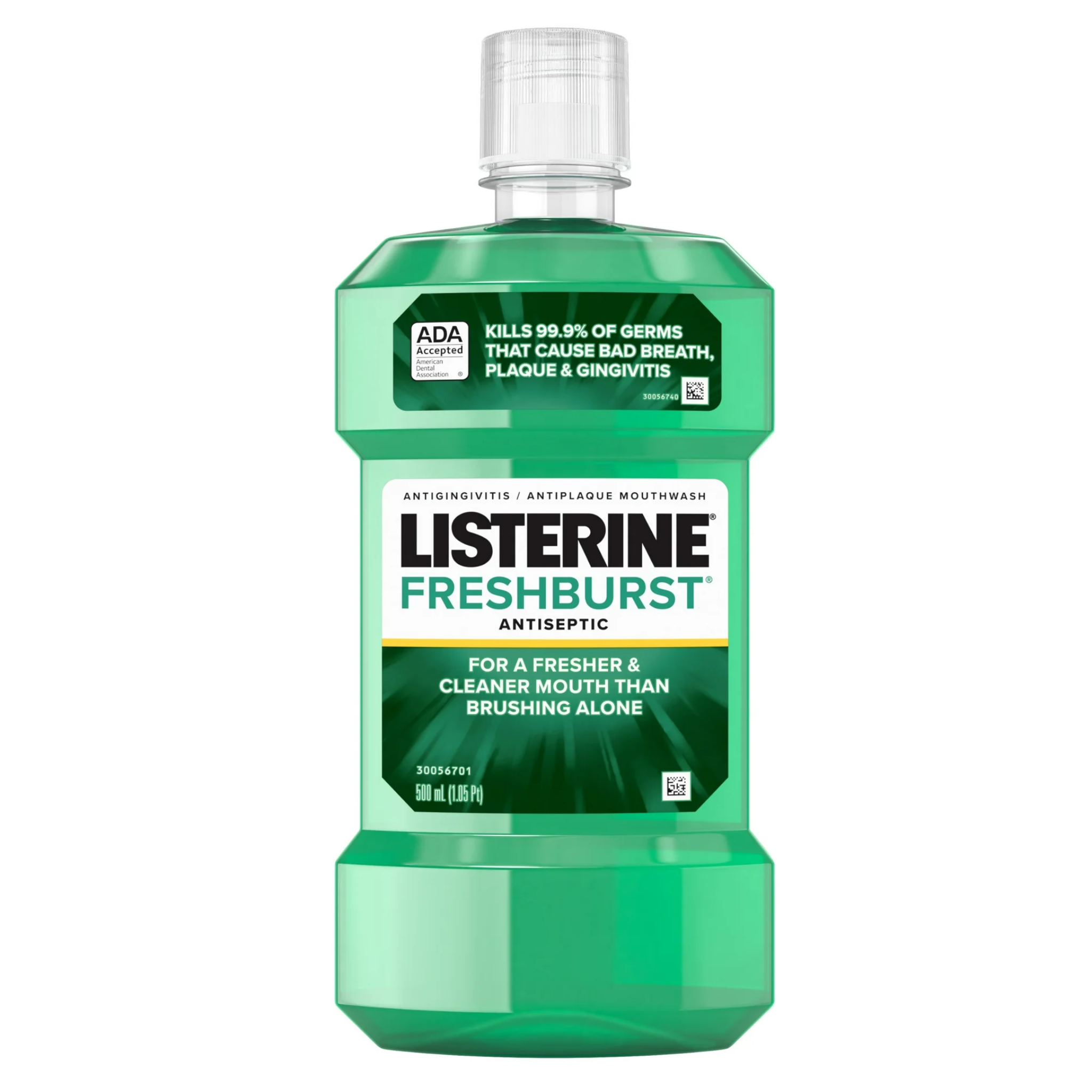 Listerine, Freshburst Antiseptic Mouthwash, Mint Flavor for Oral Care, 500 mL