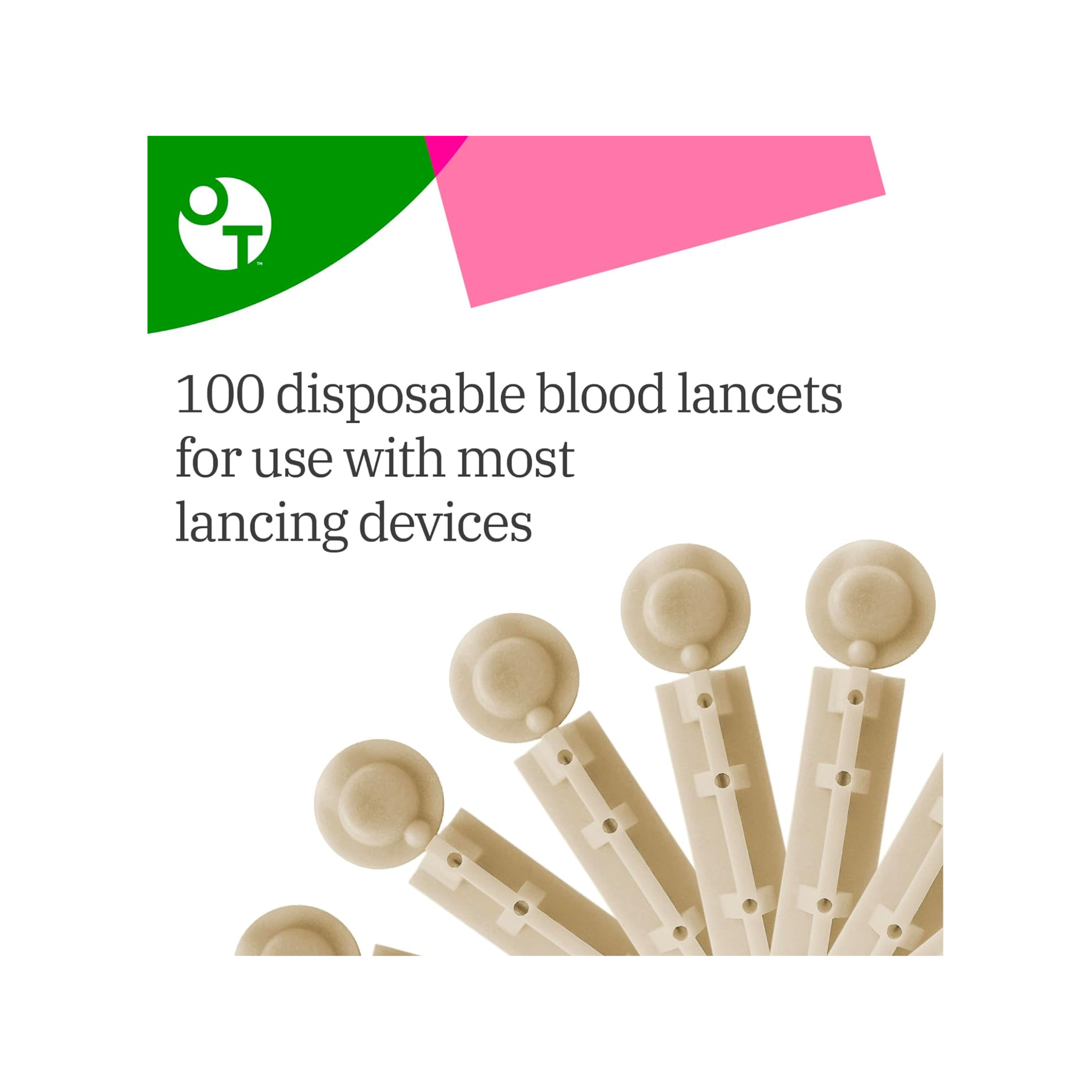 OneTouch, UltraSoft 2 Lancets, Gentle and Precise Blood Sampling, 100 Count