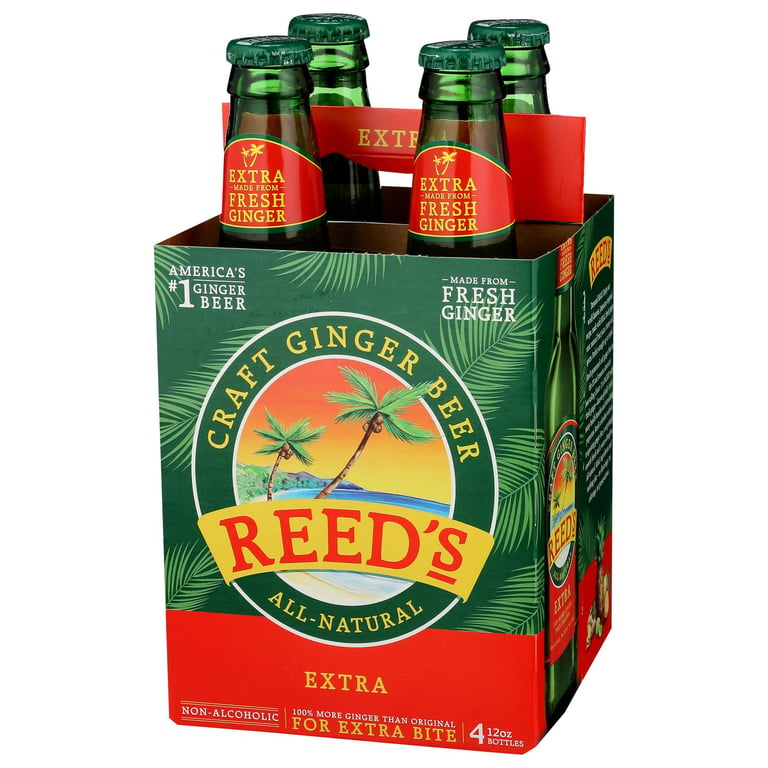 REEDS SODA 4PK GINGER EXTRA