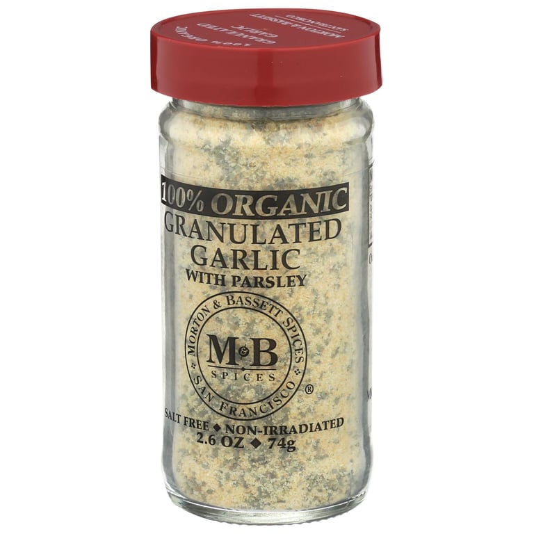 MORTON & BASSETT SPICE GARLIC GRANULTD ORG