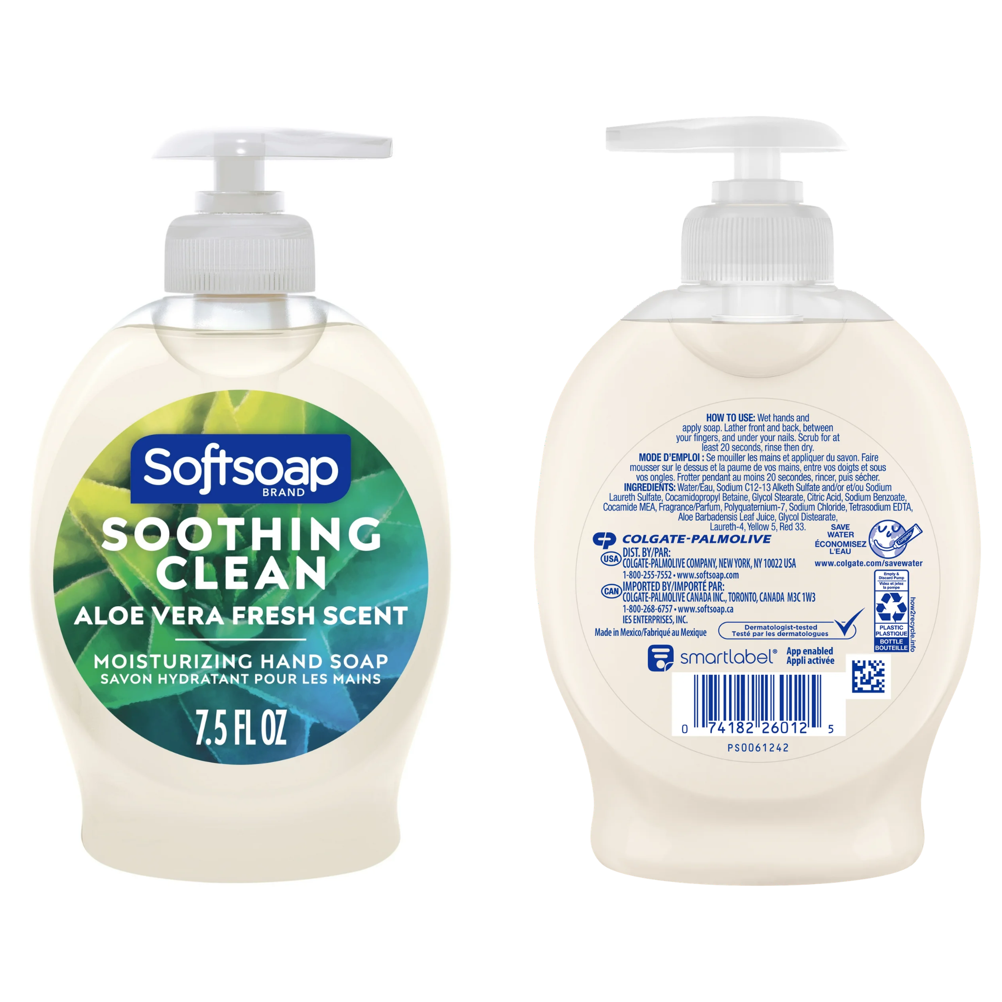 Softsoap, Soothing Clean Aloe Liquid Hand Soap, Gentle on Skin, Kitchen & Bathroom, 7.5 fl oz