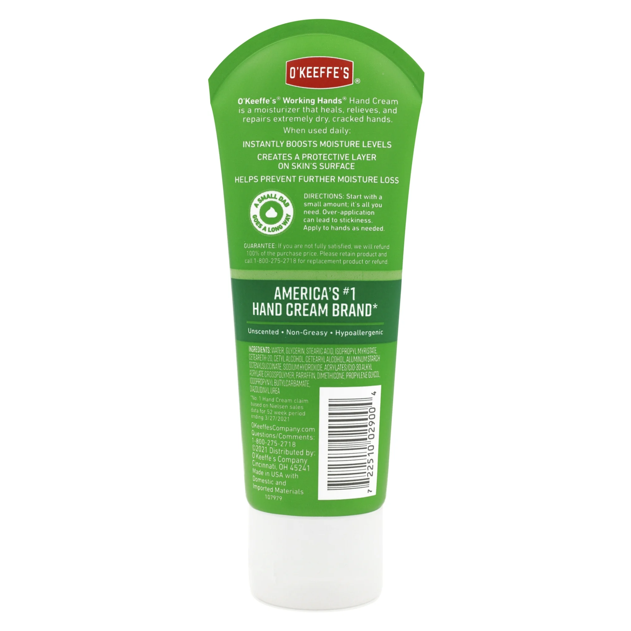 O'Keeffe's, Working Hands Hand Cream, Intensive Moisture for Dry, Cracked Skin, 3 oz